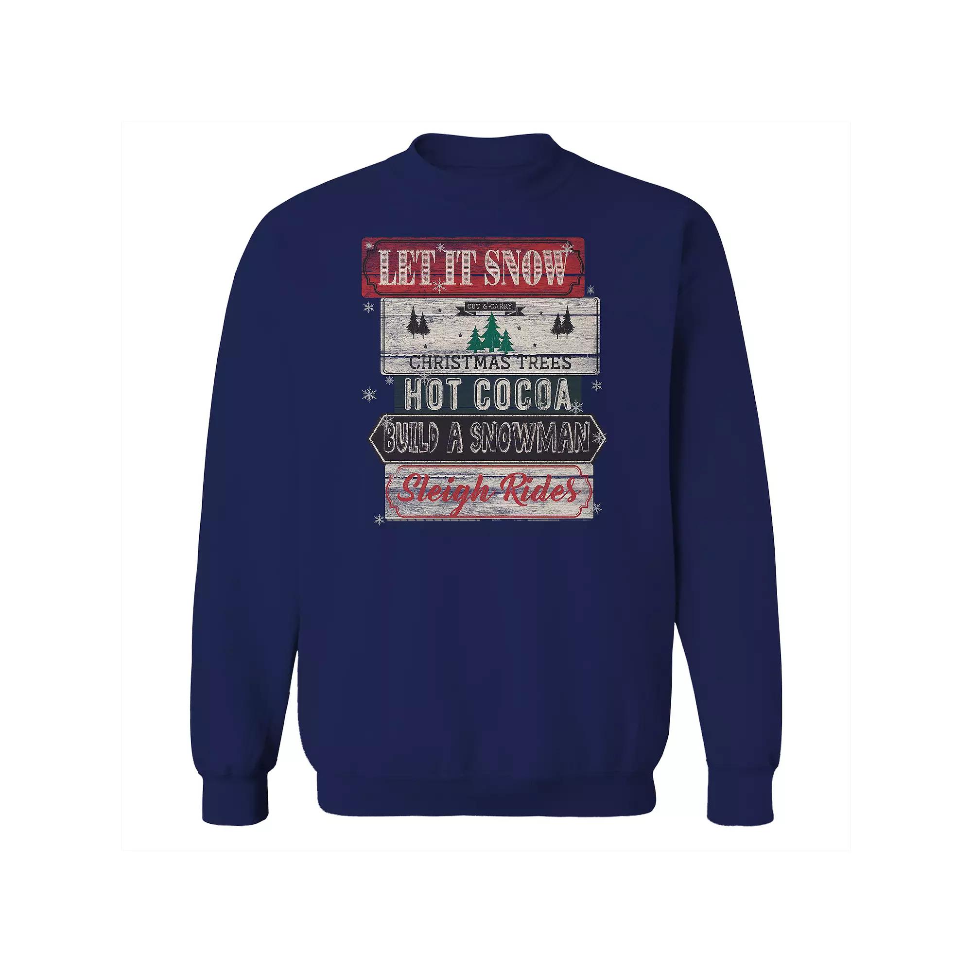 Men's Let it Snow Fleece Sweatshirt, Adult Unisex,  Product Image