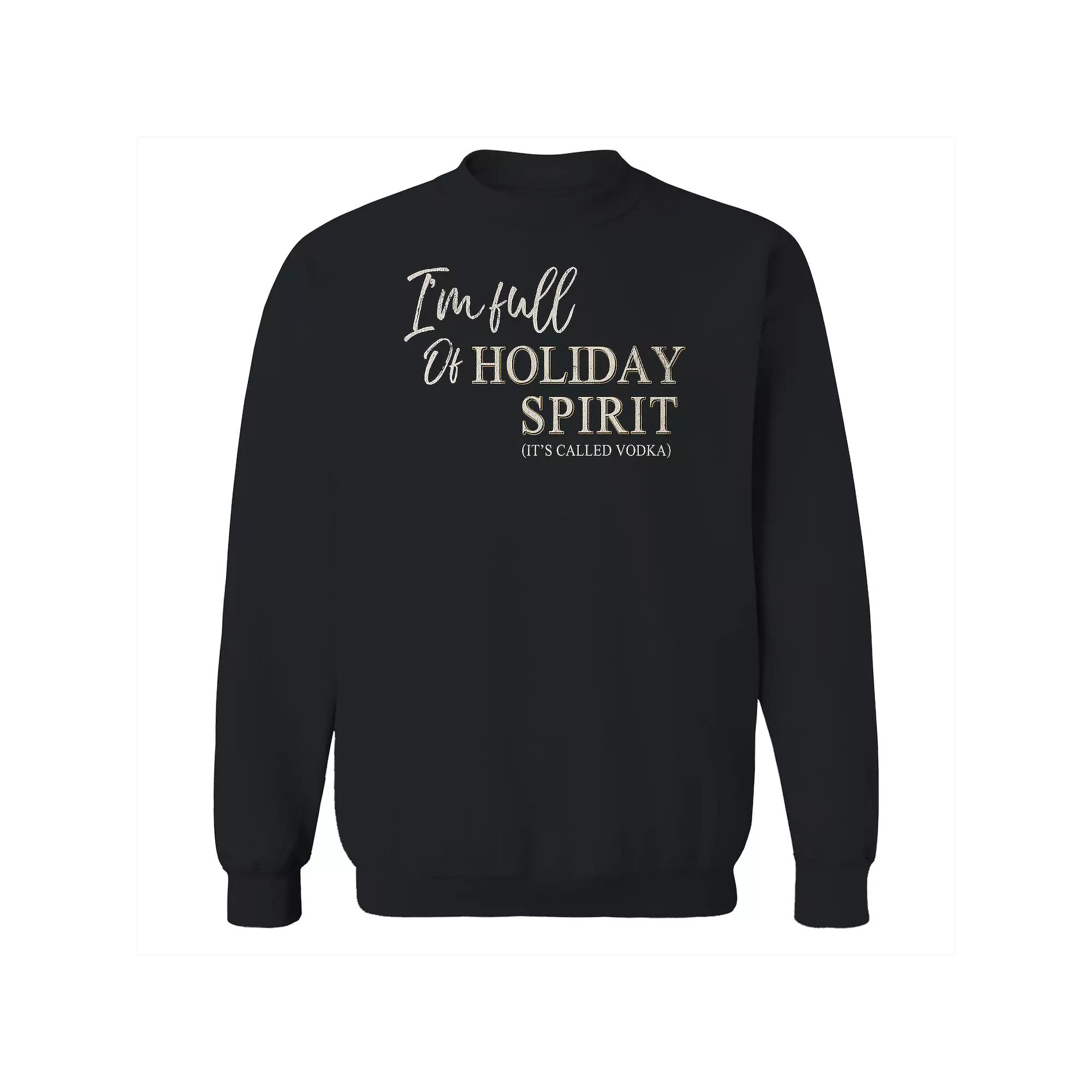 Men's Full of Holiday Spirit Fleece Sweatshirt, Adult Unisex,  Product Image
