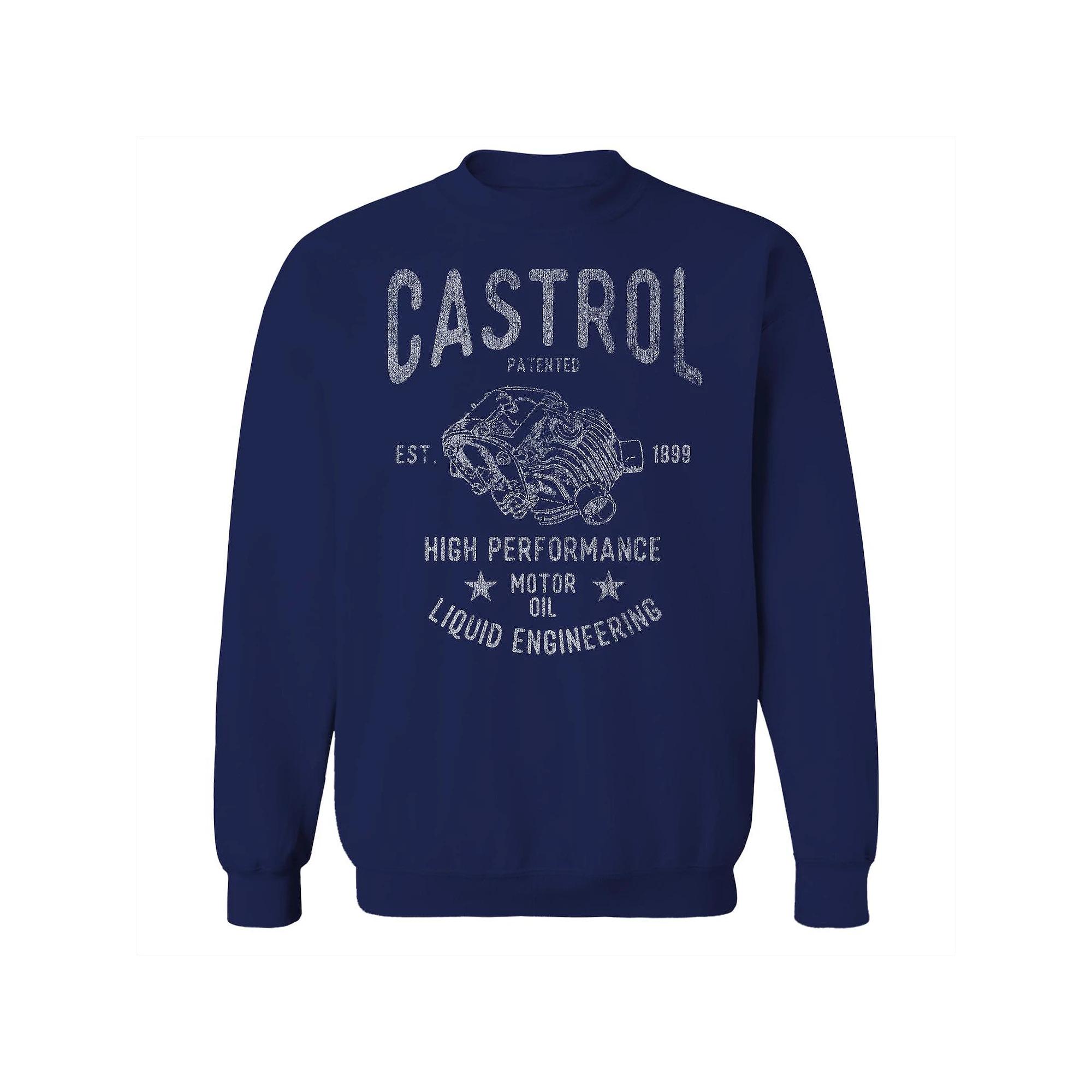 Men's Castrol Motor Oil Graphic Sweatshirt, Size: XXL, Blue Product Image