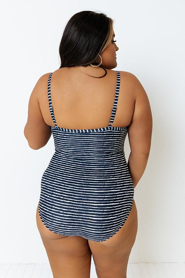 Sail Setter Stripe One Piece Swimsuit Curves Product Image