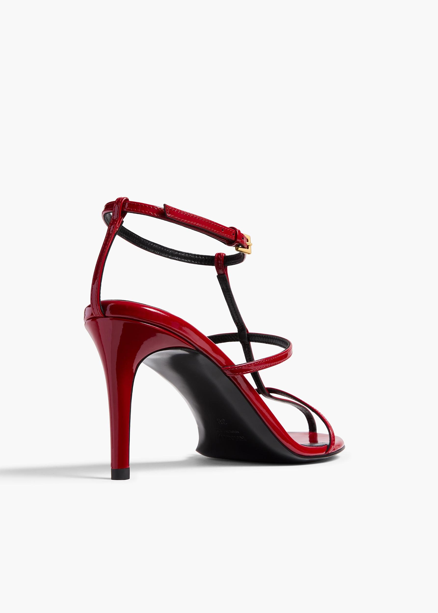 Cage Sandal in Fire Red Patent Leather Product Image