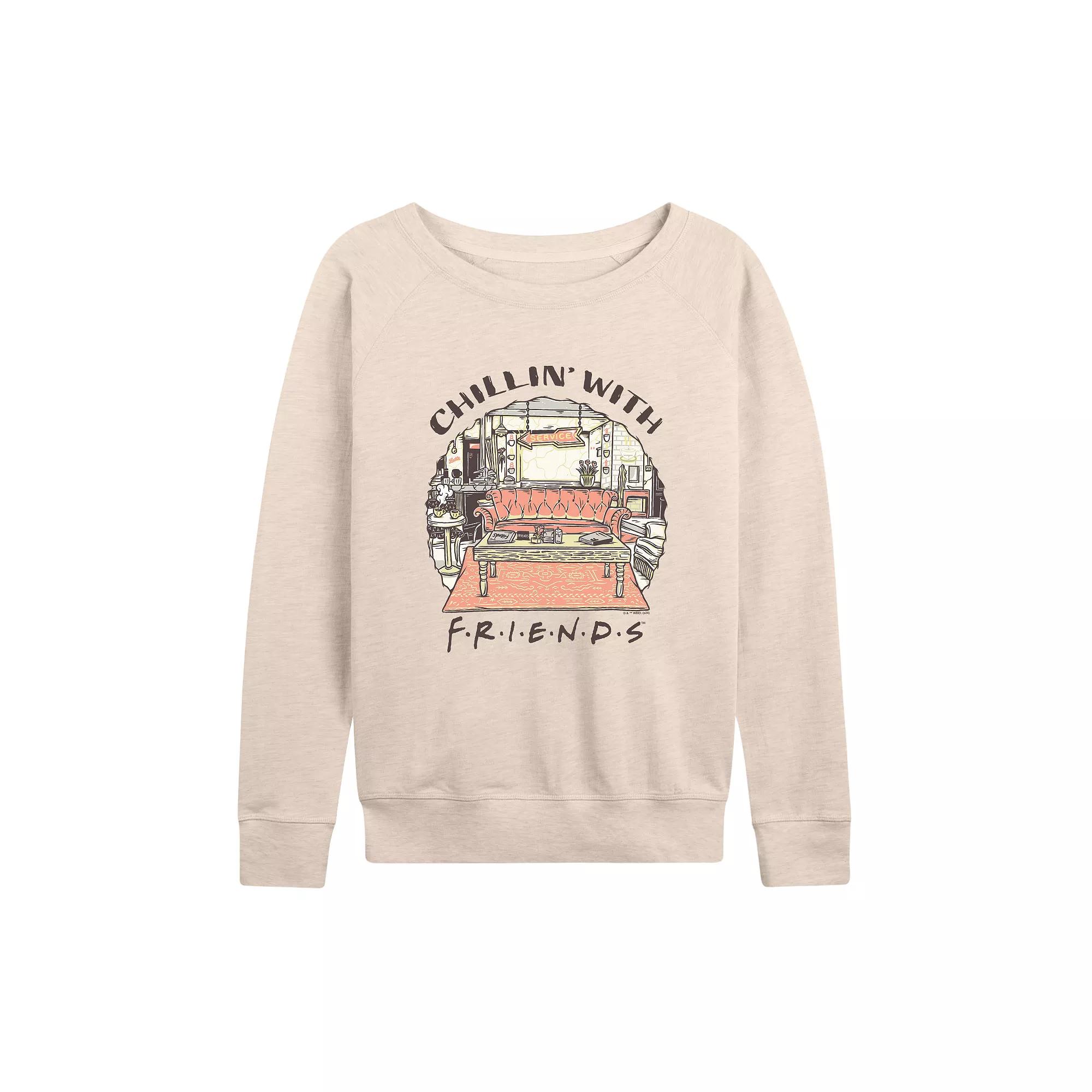 Women's Friends Chillin' With Friends French Terry Long Sleeve Tee,  Product Image