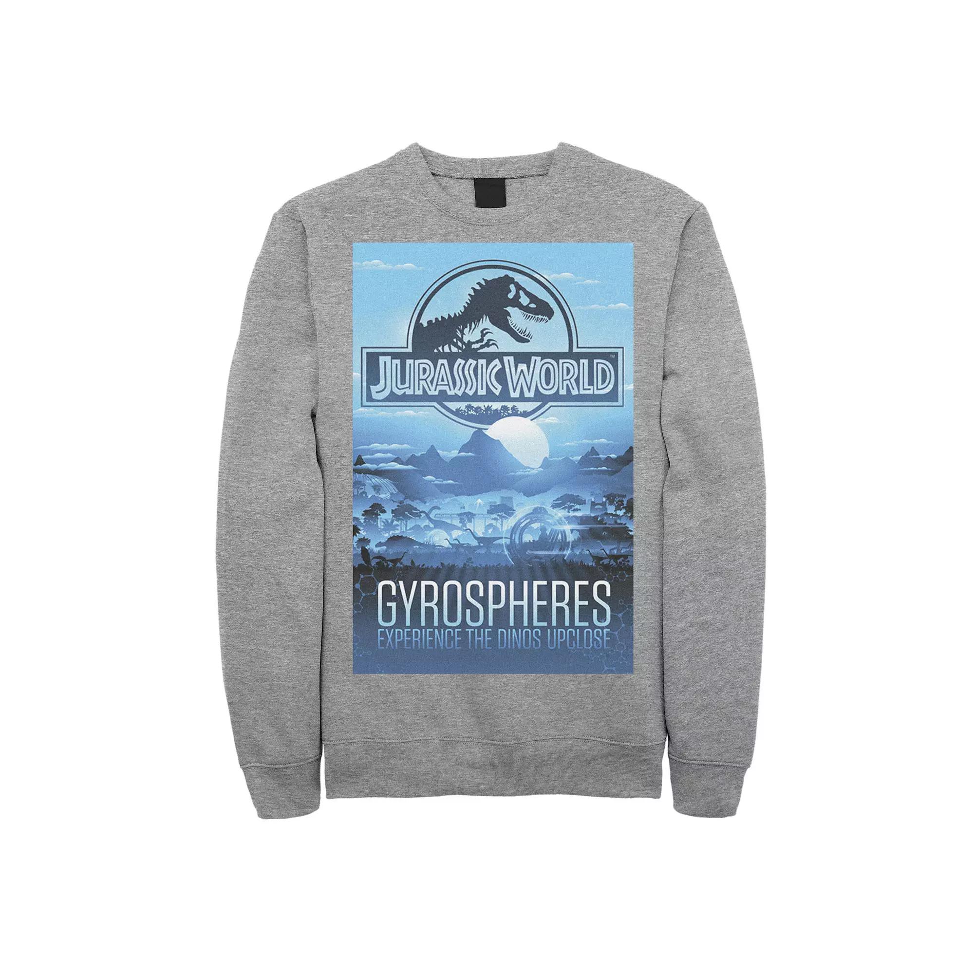Men's Jurassic World Gyrospheres Tour Park Poster Graphic Graphic Fleece Pullover Pullover,  Product Image