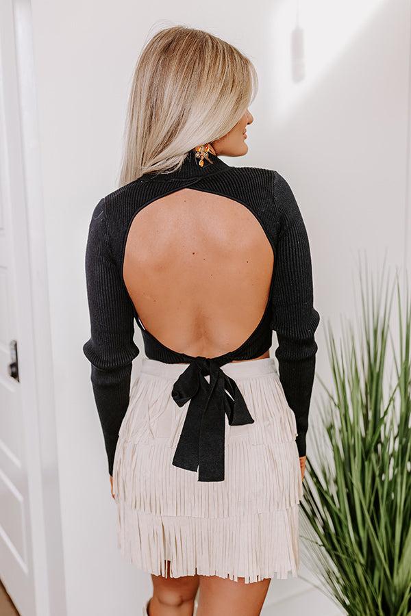 Champagne Courage Crop Top In Black Product Image