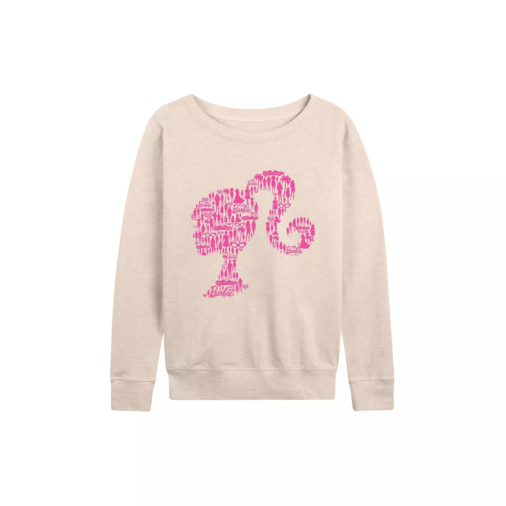 Women's Barbie® Lifestyle French Terry Long Sleeve Tee, Girl's,  Product Image