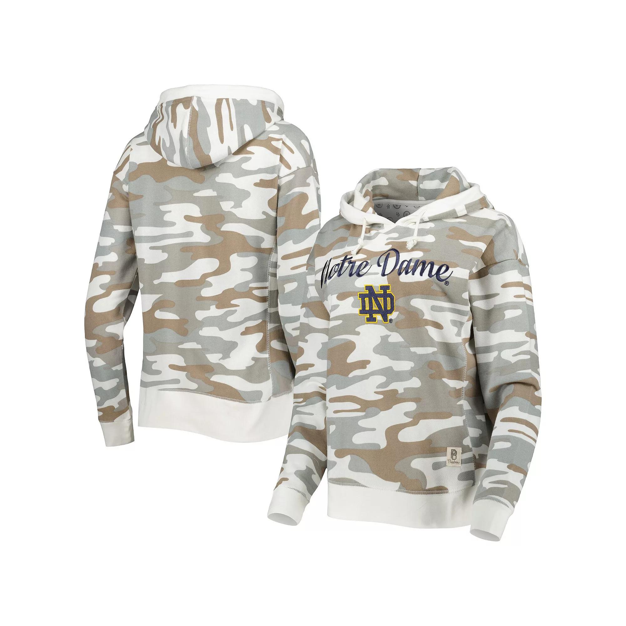 Women's Pressbox Camo Notre Dame Fighting Irish San Pablo Pullover Hoodie, Size: Small, Green Product Image