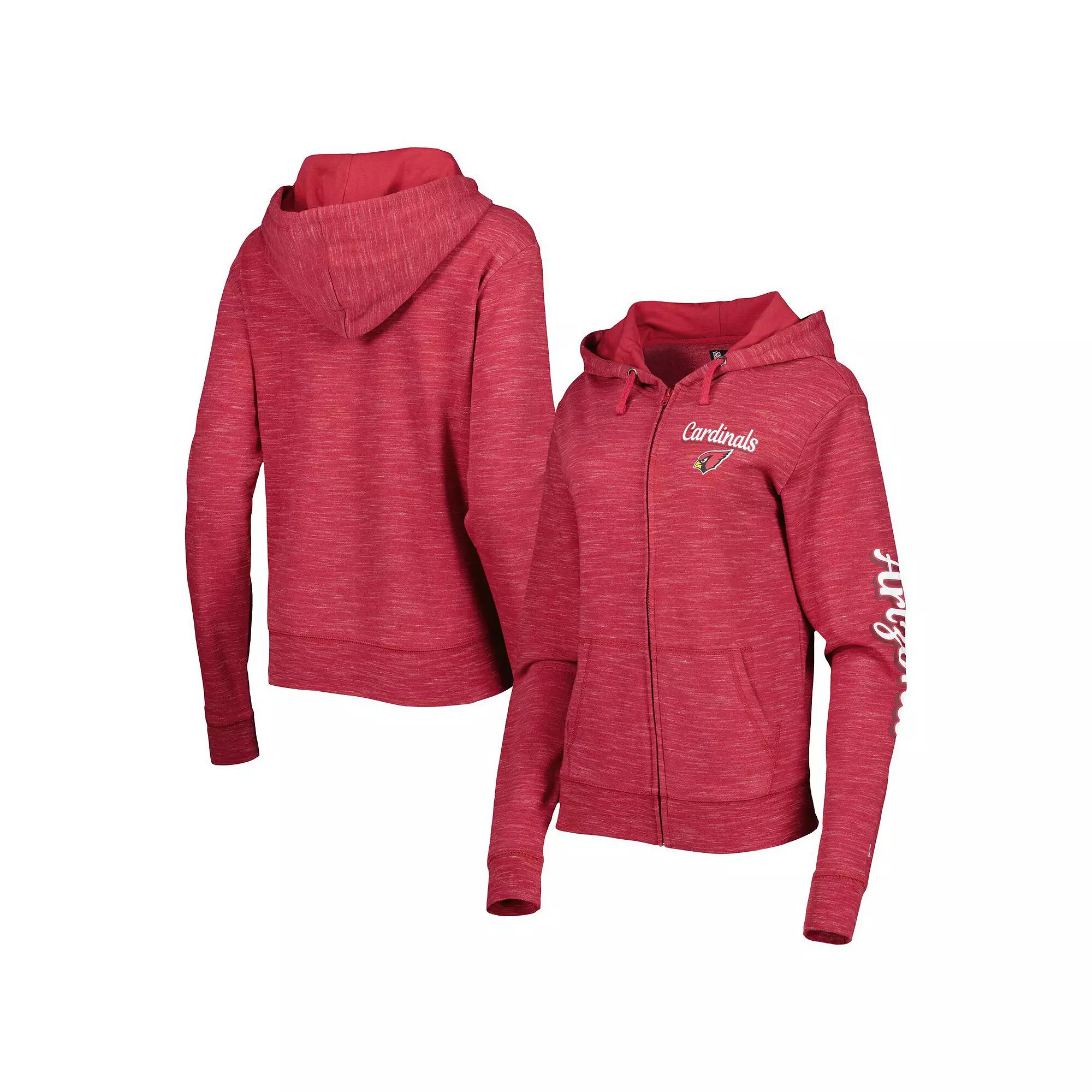 Women's New Era Cardinal Arizona Cardinals Reverse Full-Zip Hoodie,  Product Image