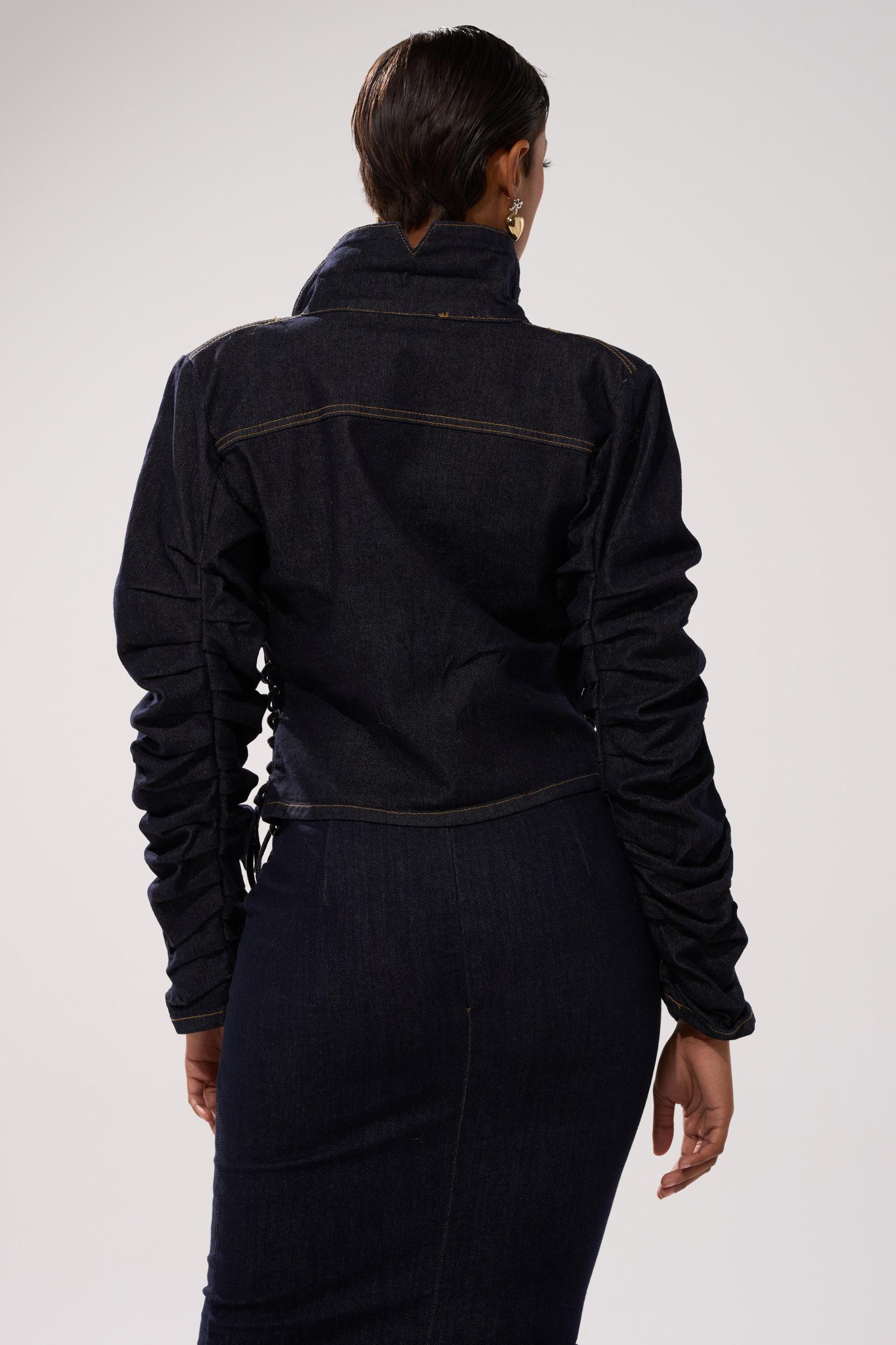 STRICTLY BUSINESS DENIM BLOUSE Product Image