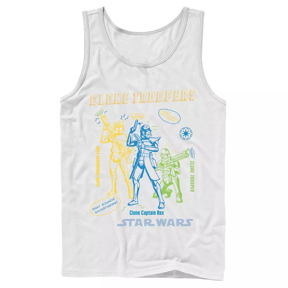 Men's Star Wars: Clone Wars Clone Troopers Doodles Tank Top,  Product Image