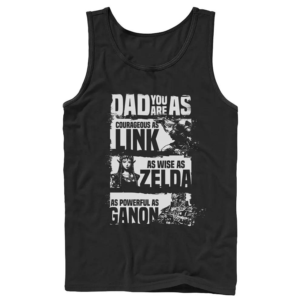 Men's Nintendo Legend Of Zelda Dad Relates To Game Tank Top, Size: XL, Black Product Image