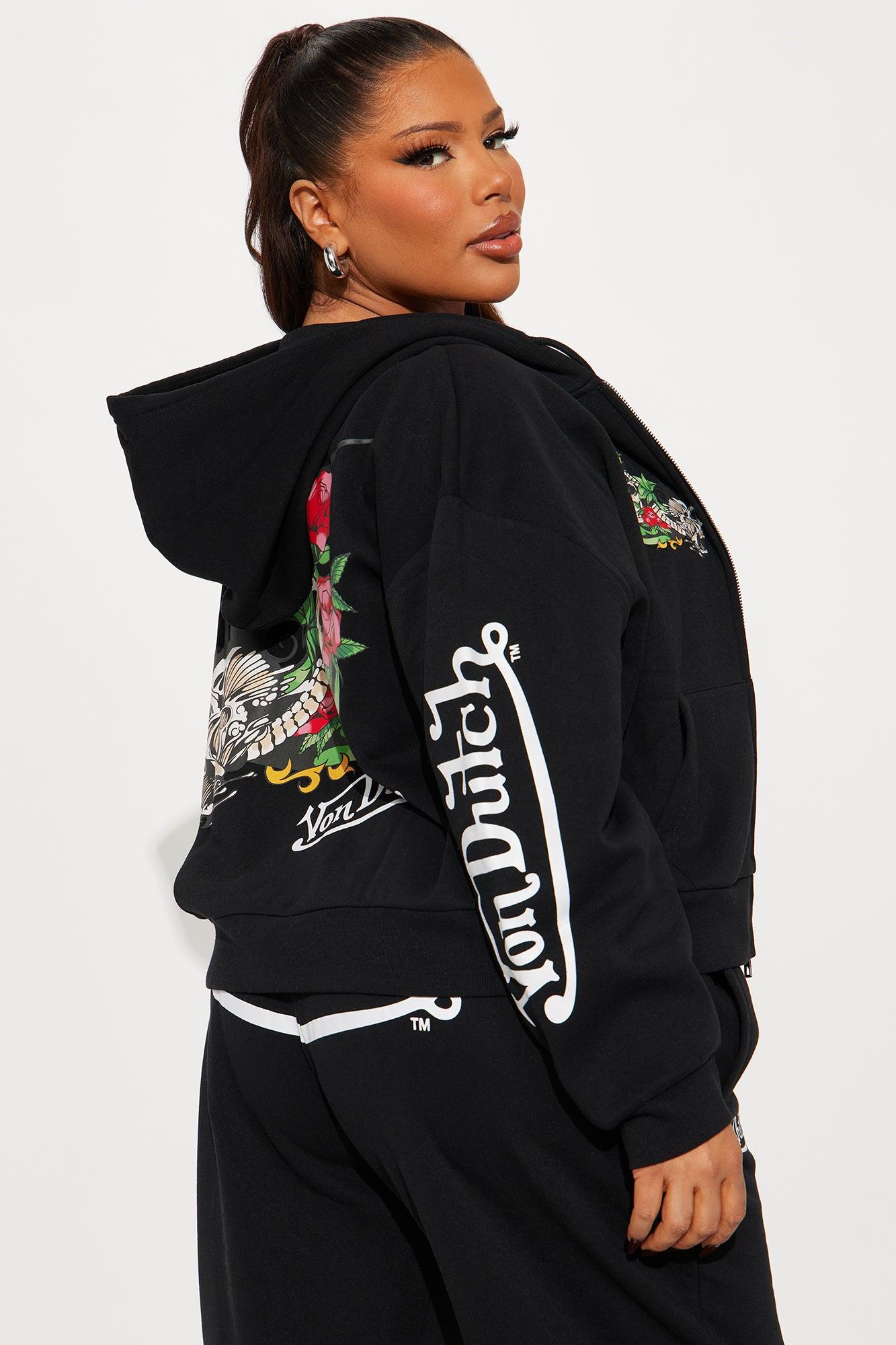 Von Dutch Skull Oasis Zip Up Hoodie - Black/combo Product Image