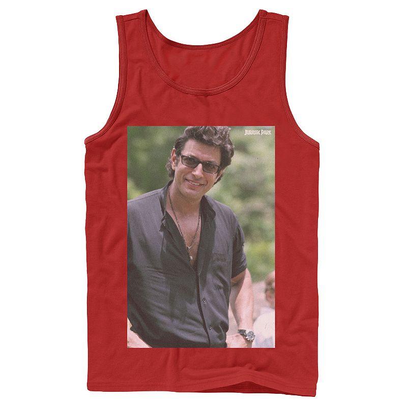 Men's Jurassic Park Jeff Goldblum Smile Poster Style Tank Top,  Product Image