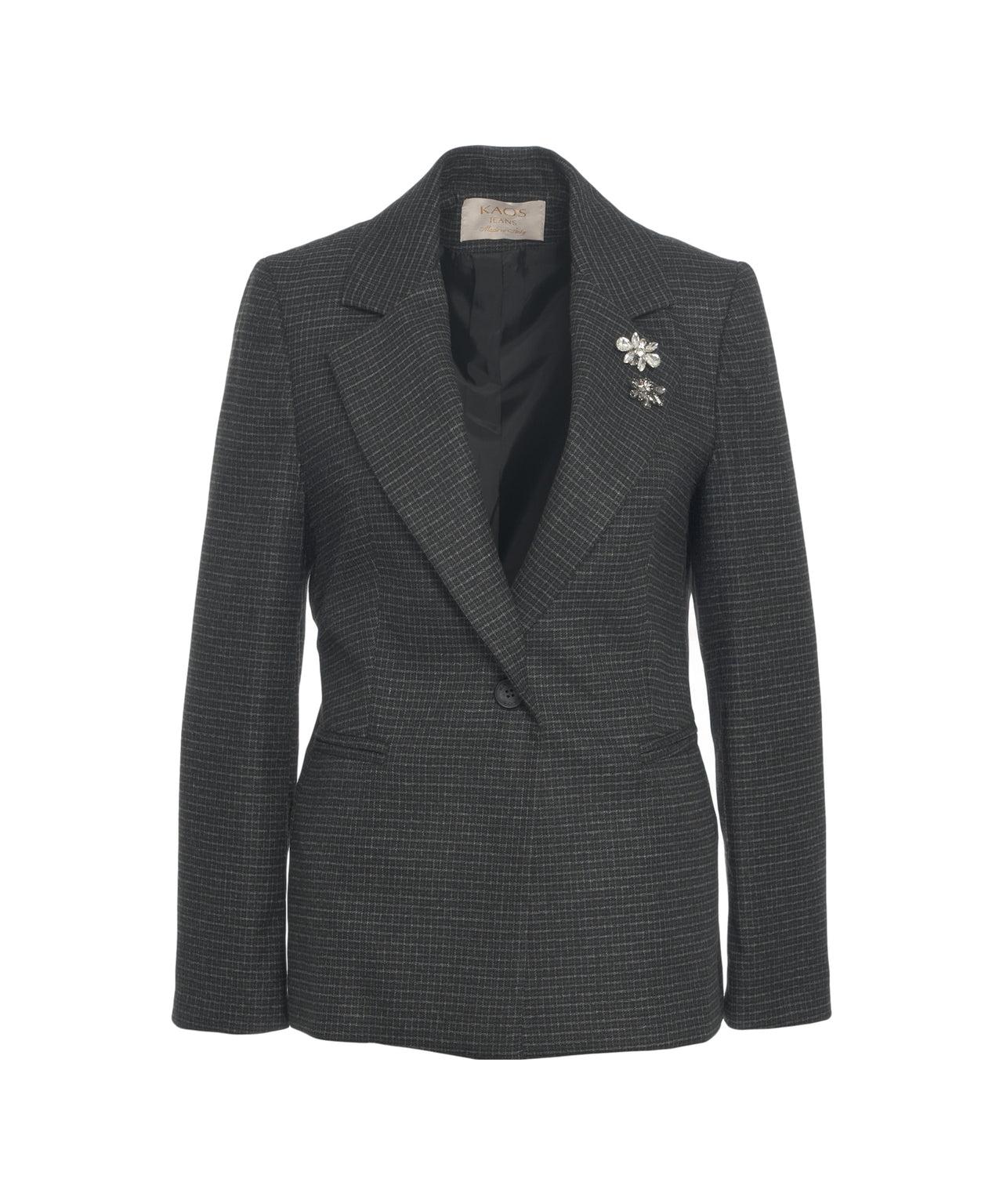Blazer with decorative brooch Product Image
