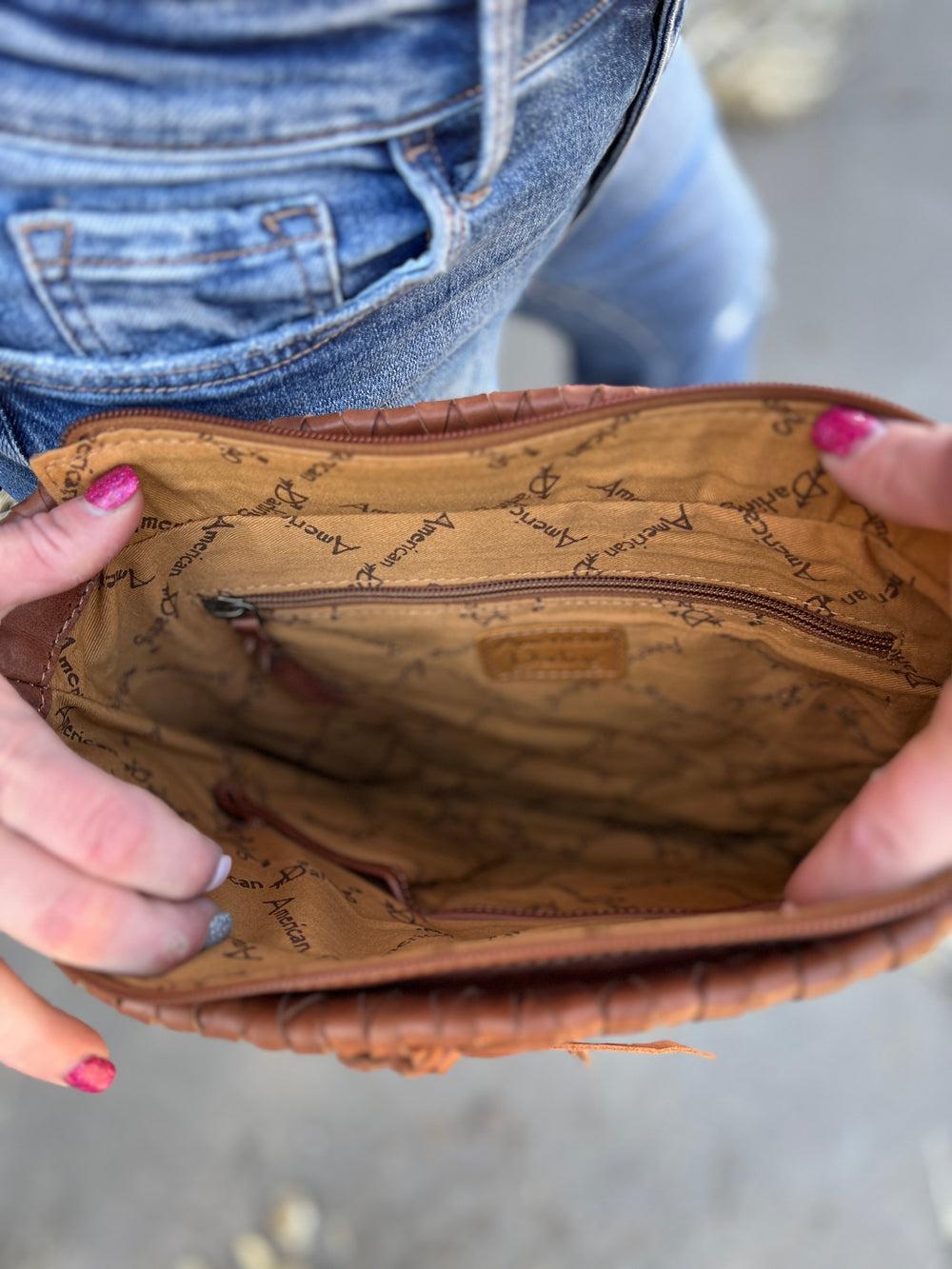 American Darling Raw Leather Hair On Hide Concho Bag Product Image