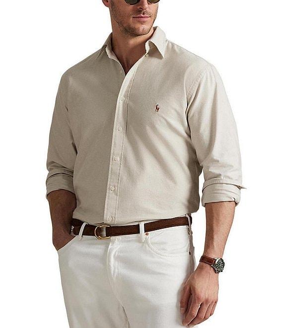 Polo Ralph Lauren Big & Tall Solid Oxford Long Sleeve Woven Shirt Product Image