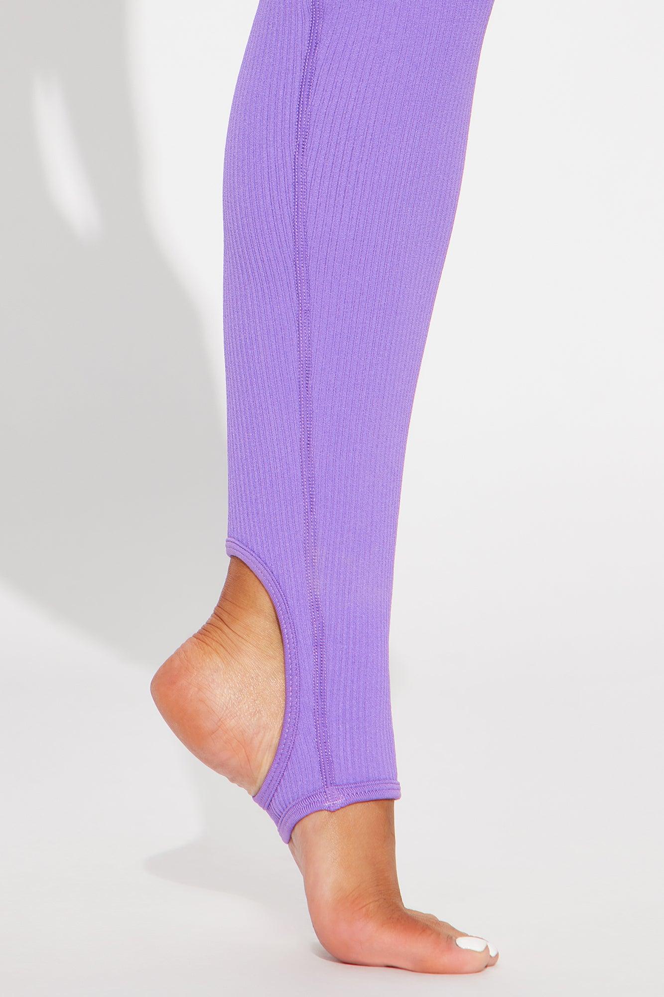 Effortless Triton Ribbed Seamless Stirrup - Lavender Product Image