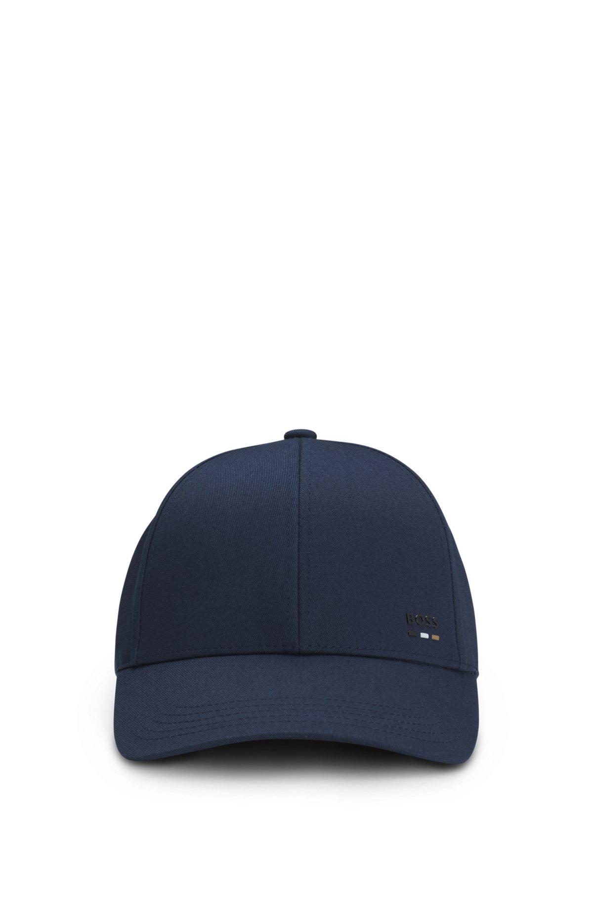 BOSS - Cotton-twill cap with logo trim - Dark Blue Product Image