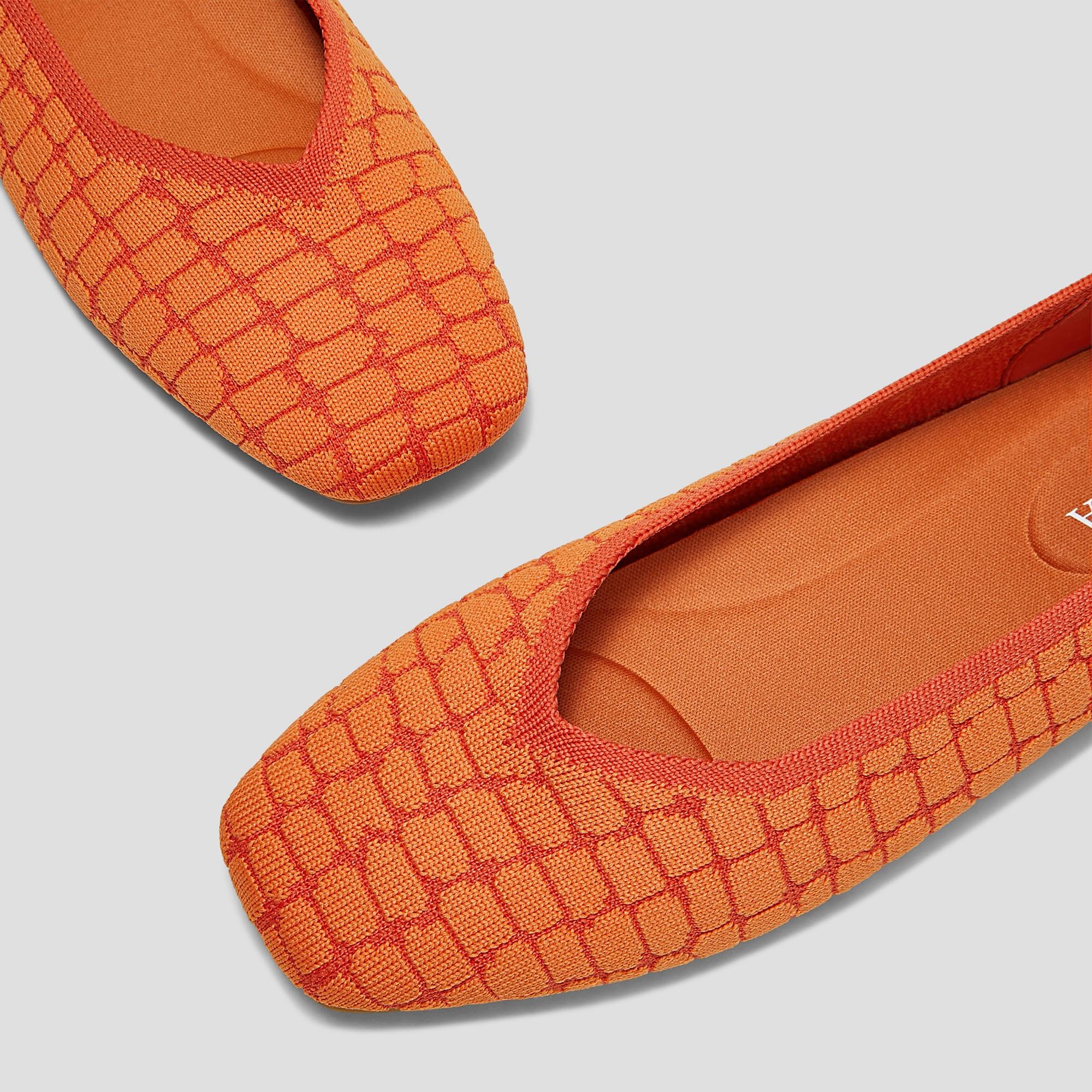 Square-Toe V-Cut Flats (Margot 2.0) Product Image