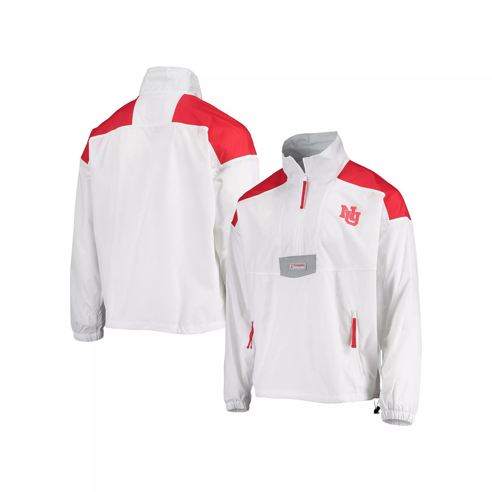 Men's Columbia White Nebraska Huskers Santa Ana Anorak Quarter-Zip Jacket, Size: Medium Product Image