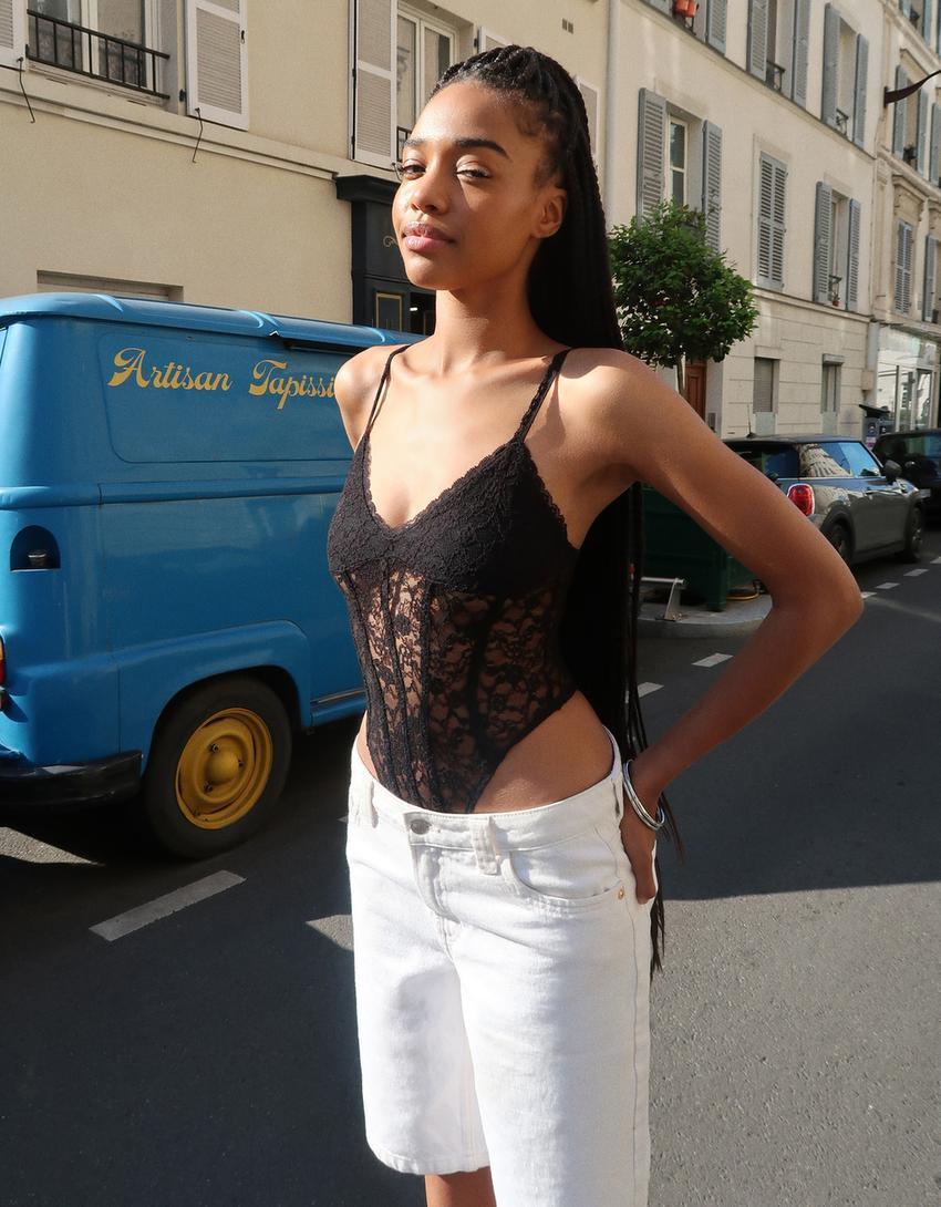 Baggy denim shorts Product Image