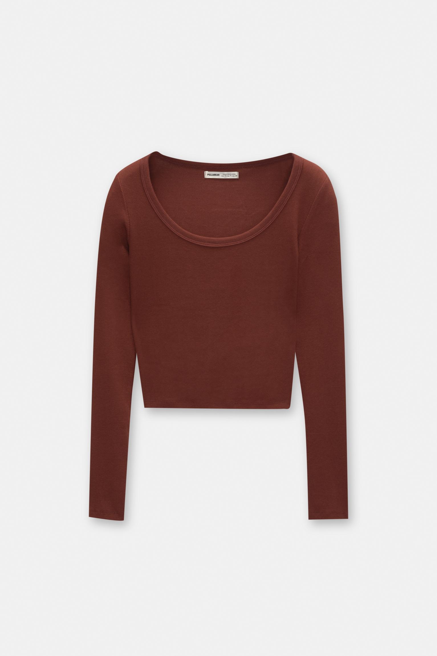 Ribbed long sleeve top Product Image