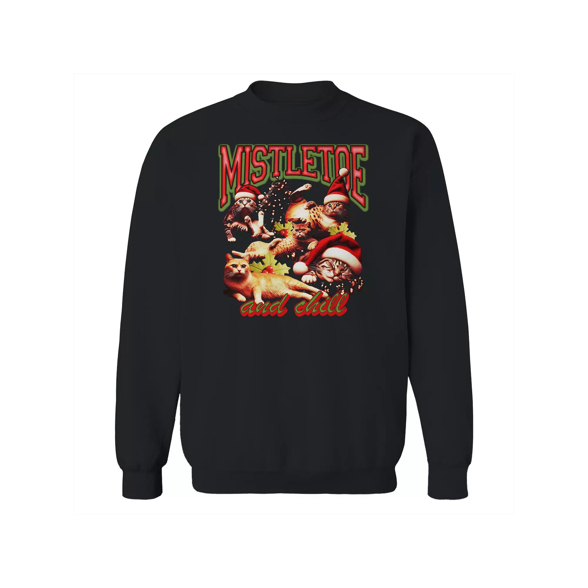Men's COLAB89 Mistletoe and Chill Graphic Sweatshirt, Adult Unisex,  Product Image