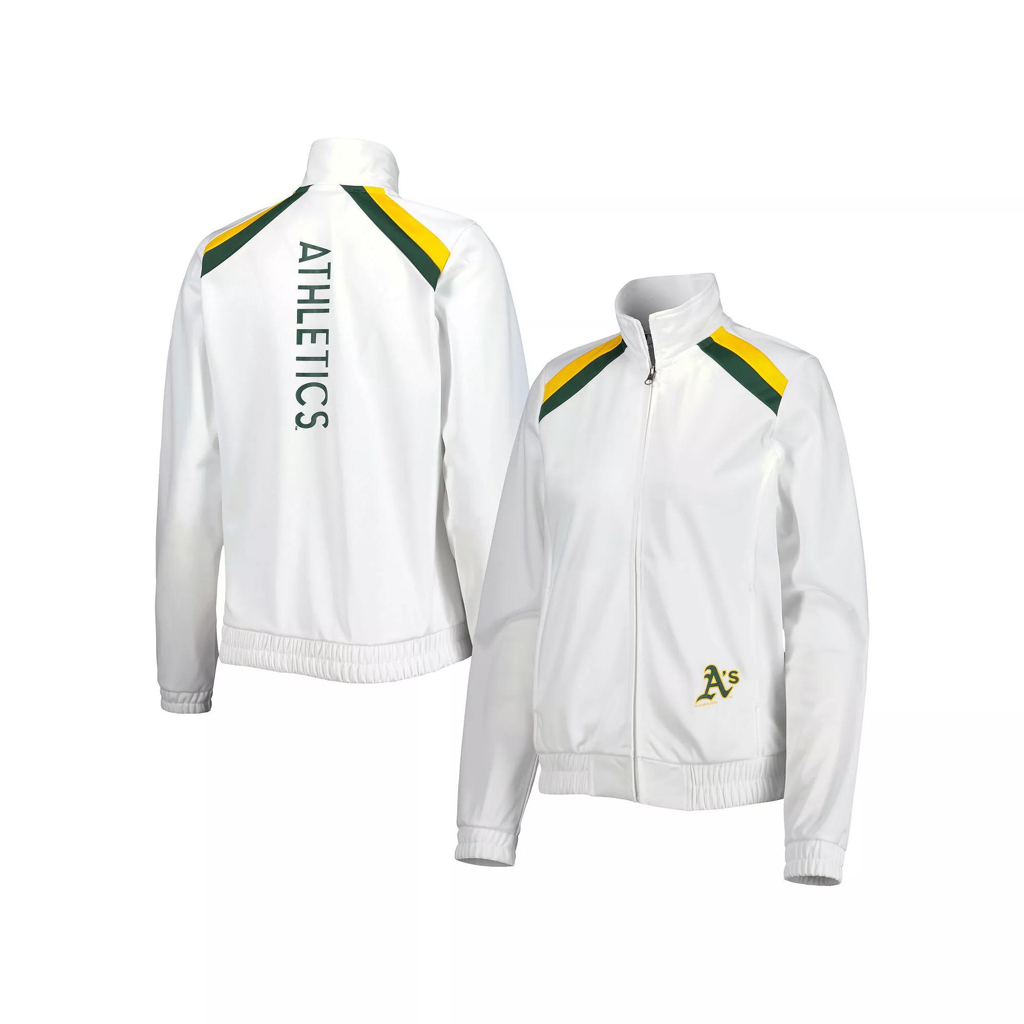 Women's G-III 4Her by Carl Banks White Oakland Athletics Red Flag Full-Zip Track Jacket, Size: Large Product Image