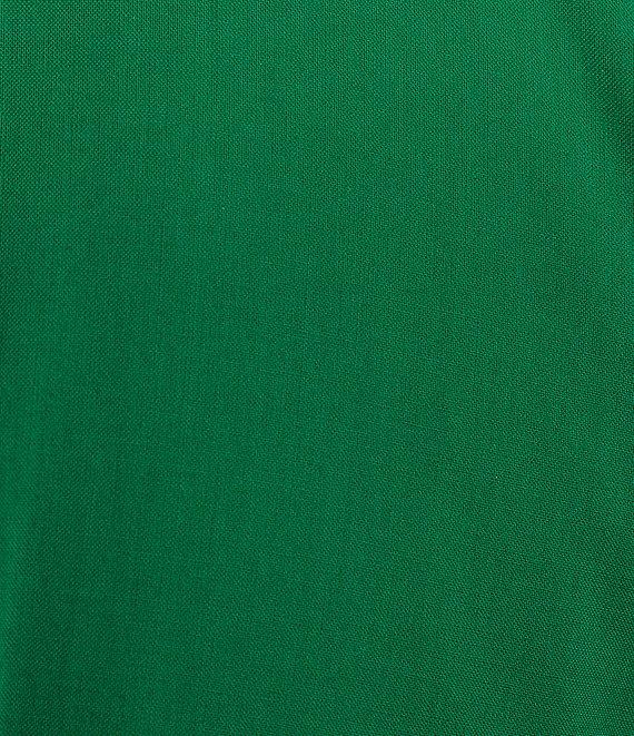 Gibson & Latimer Woven Poplin V-Neck Long Blouson Sleeve Tie at Side Wrap A-Line Flounce Midi Dress Product Image