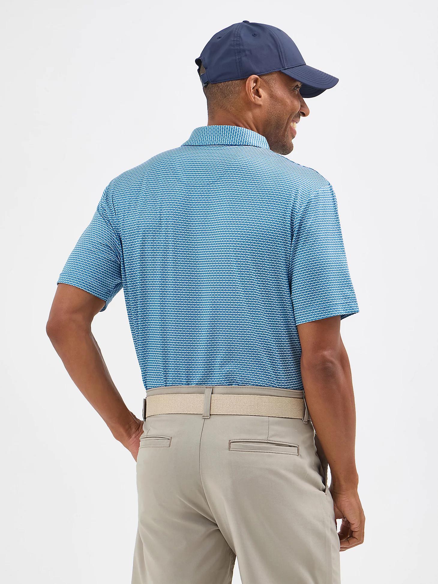 Men's Golf Series Wavy Geometric Print Polo Shirt | Men's Tops & Tees | Lee® Product Image