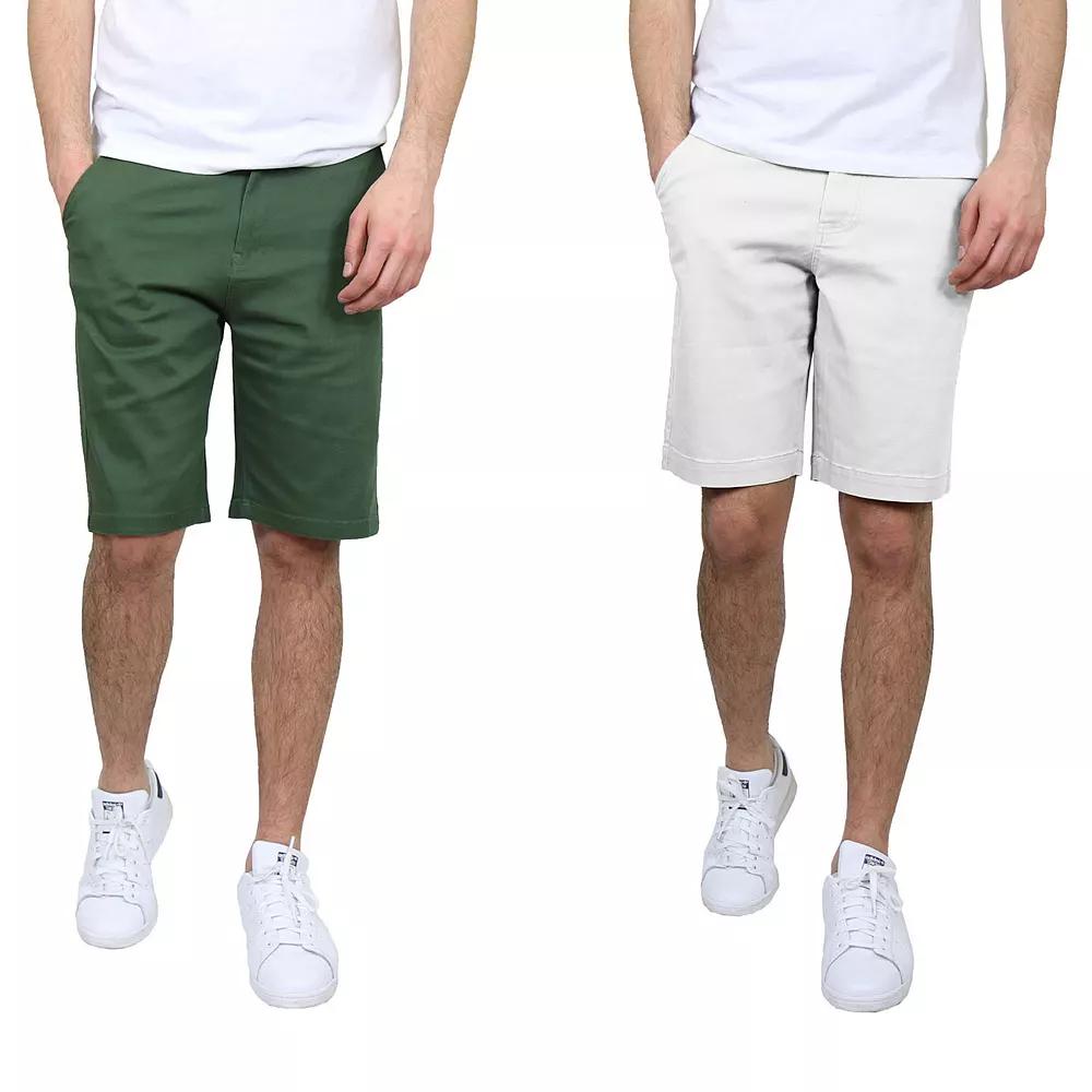 Men's Galaxy 10.5" 5-Pocket Flat-Front Slim-Fit Stretch Chino Shorts 2-Pack,  Product Image