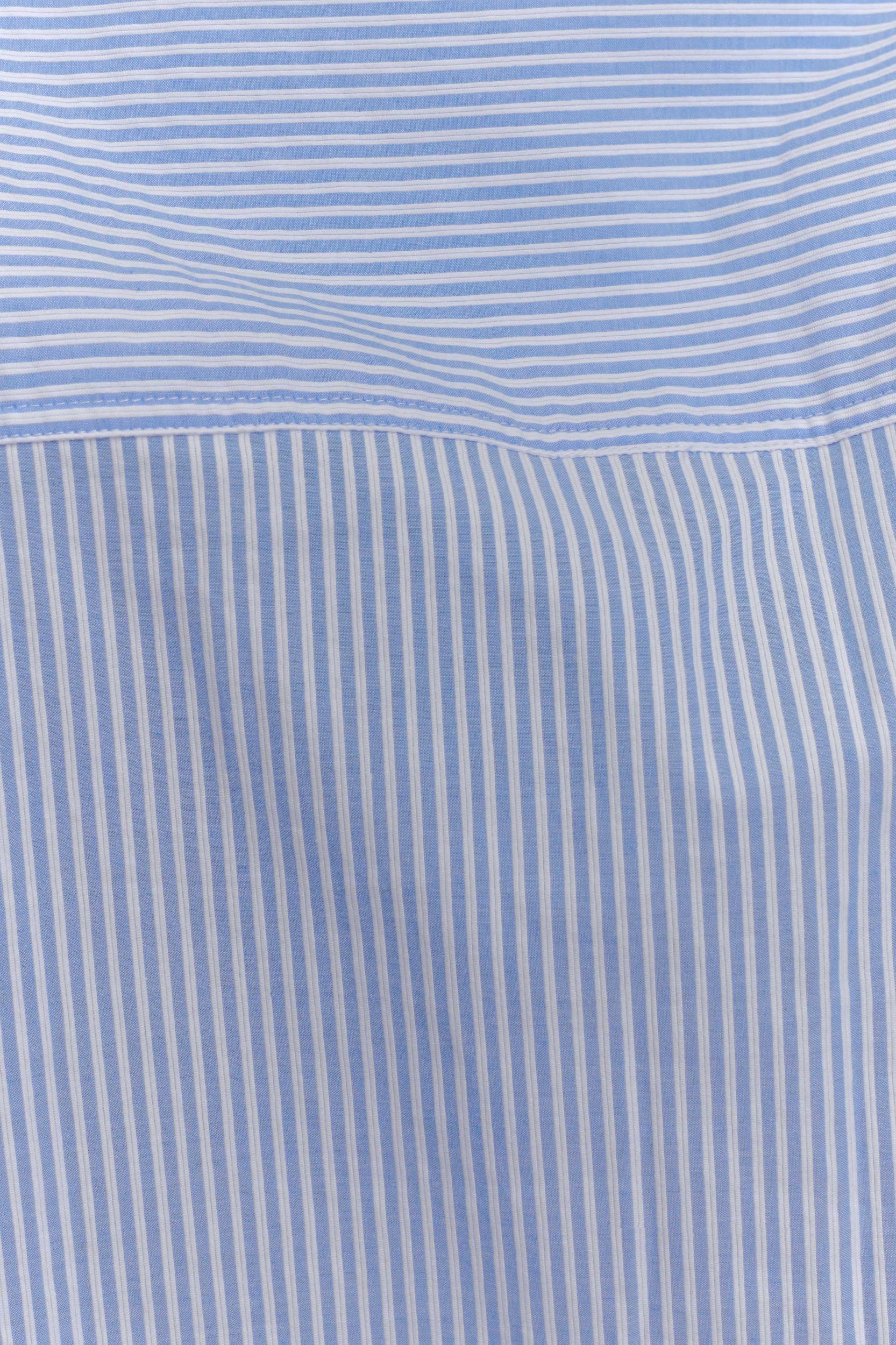 Hansen Oversized Shirt - Blue Pinstripe Product Image