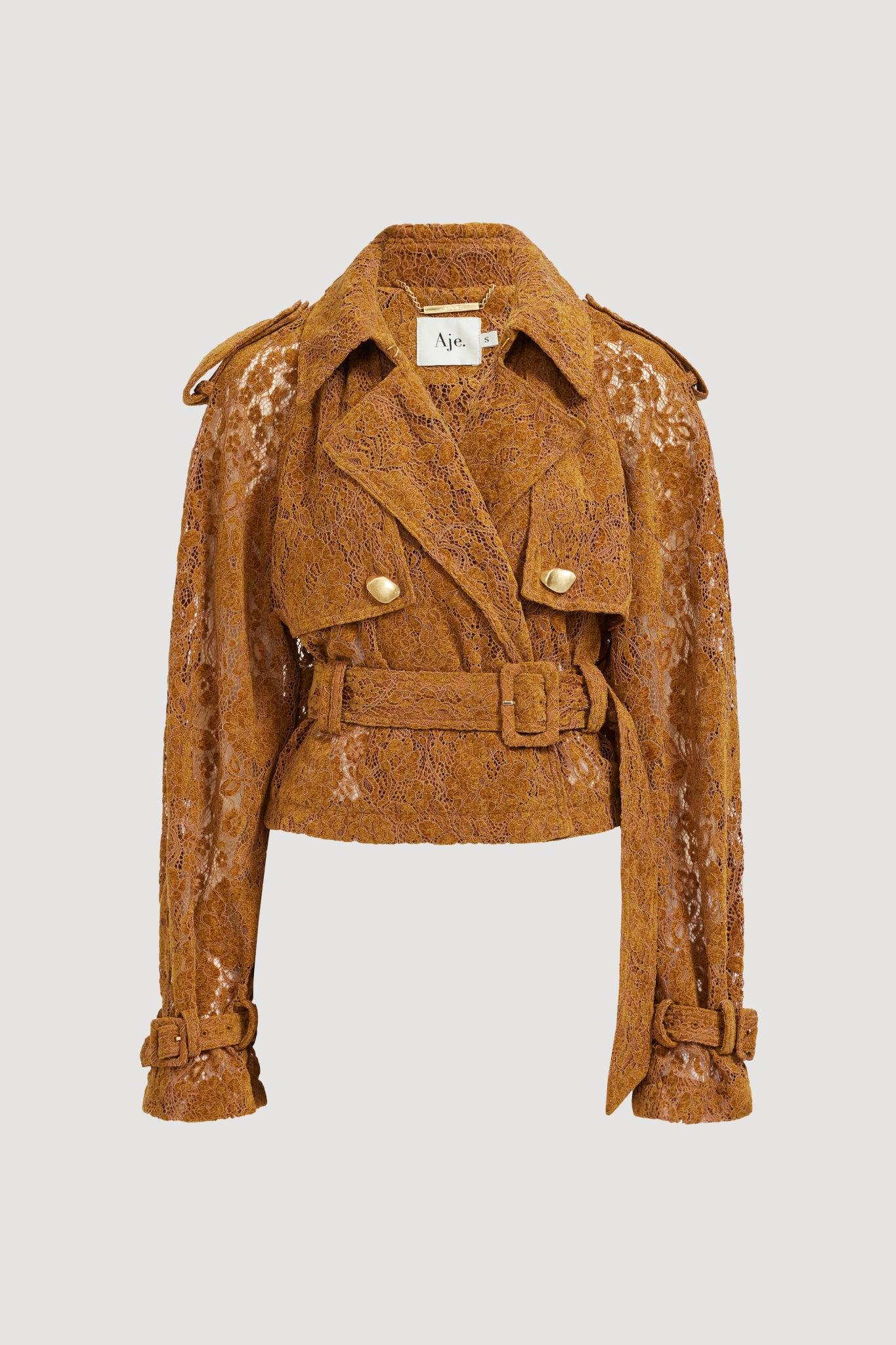 Florence Lace Cropped Jacket-VELVETINE / S Product Image