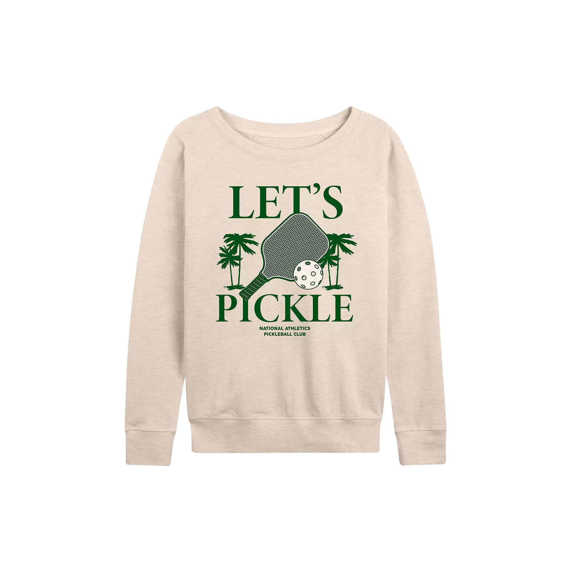 Women's Let's Pickle French Terry Long Sleeve Tee, Girl's,  Product Image