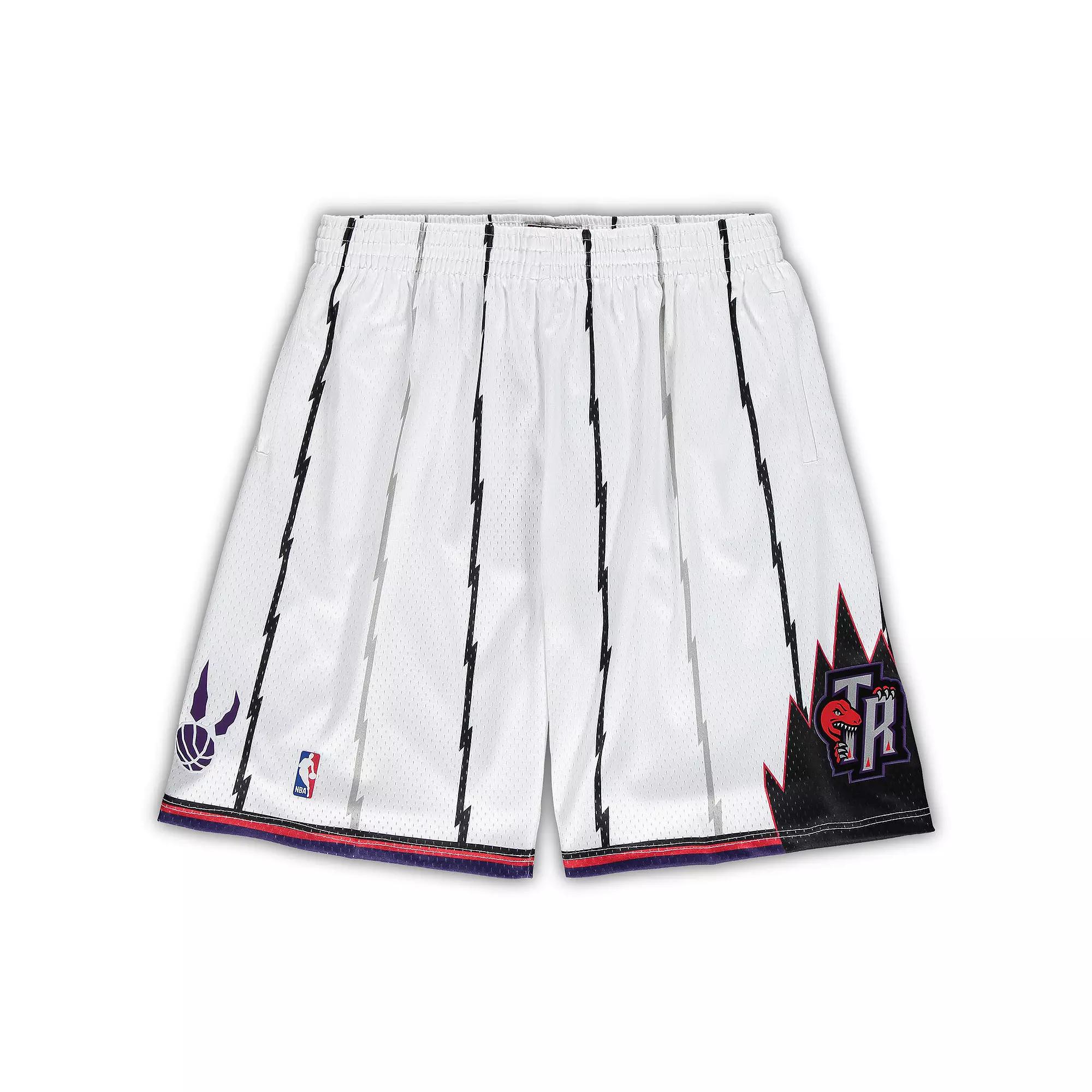 Men's Mitchell & Ness White Toronto Raptors Big & Tall Hardwood Classics Team Swingman Shorts,  Product Image