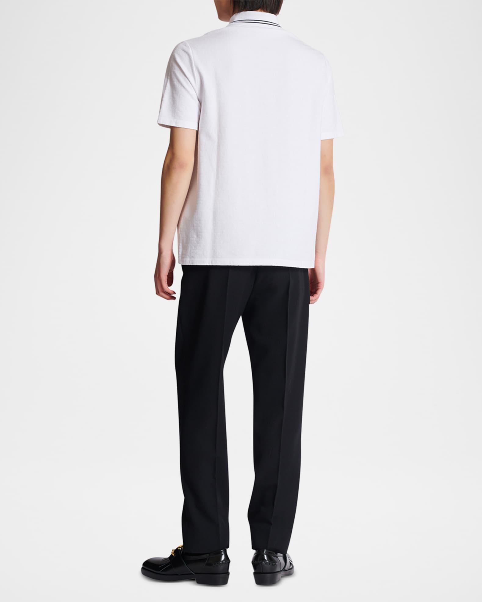 Men's Monogram Zip Polo Shirt Product Image