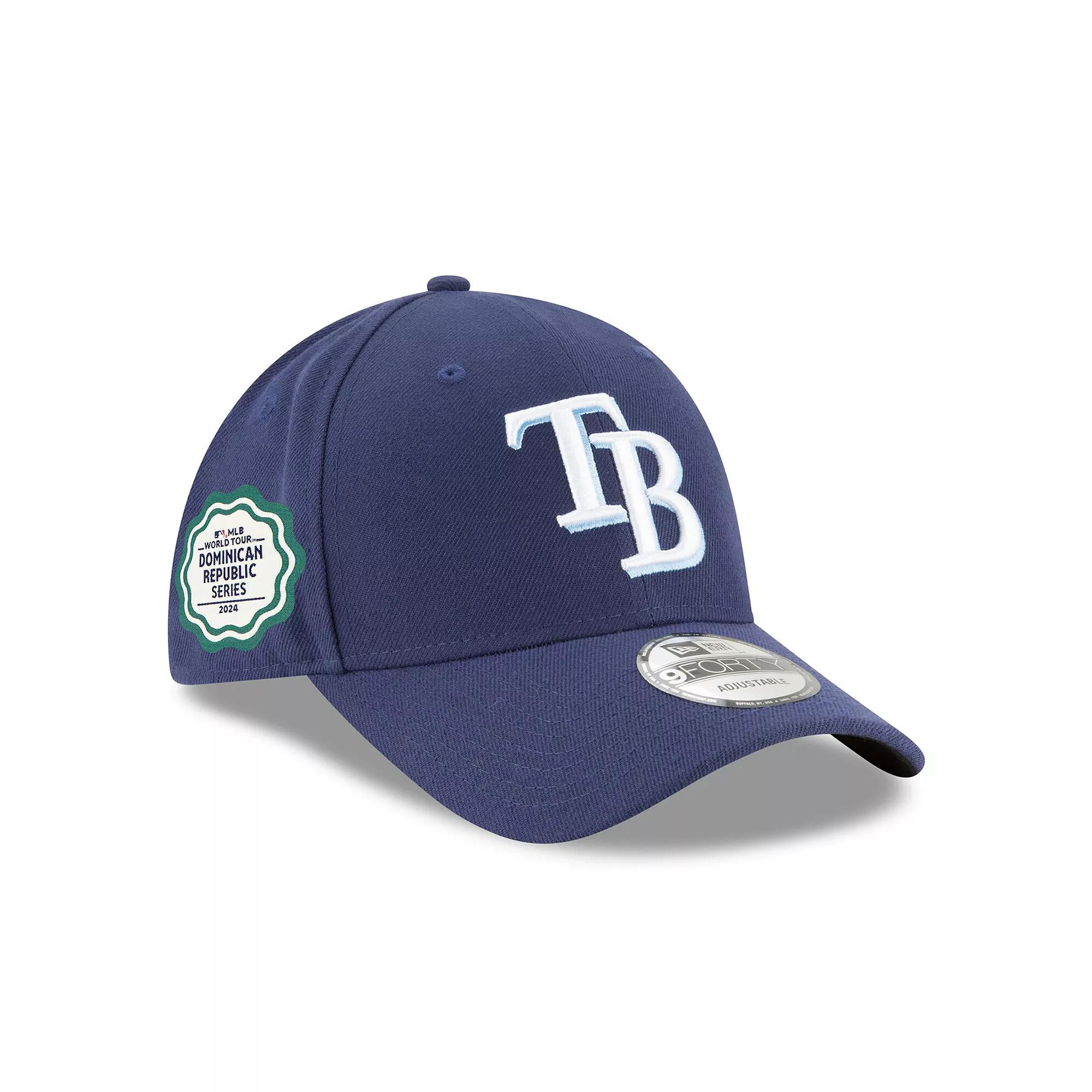 Men's New Era Navy Tampa Bay Rays 2024 MLB World Tour: Dominican Republic Series 9FORTY Adjustable Hat, Blue Product Image