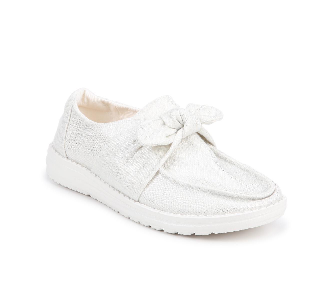 Women's HEYDUDE Wendy Bow Shimmer Metallic Casual Shoes Product Image