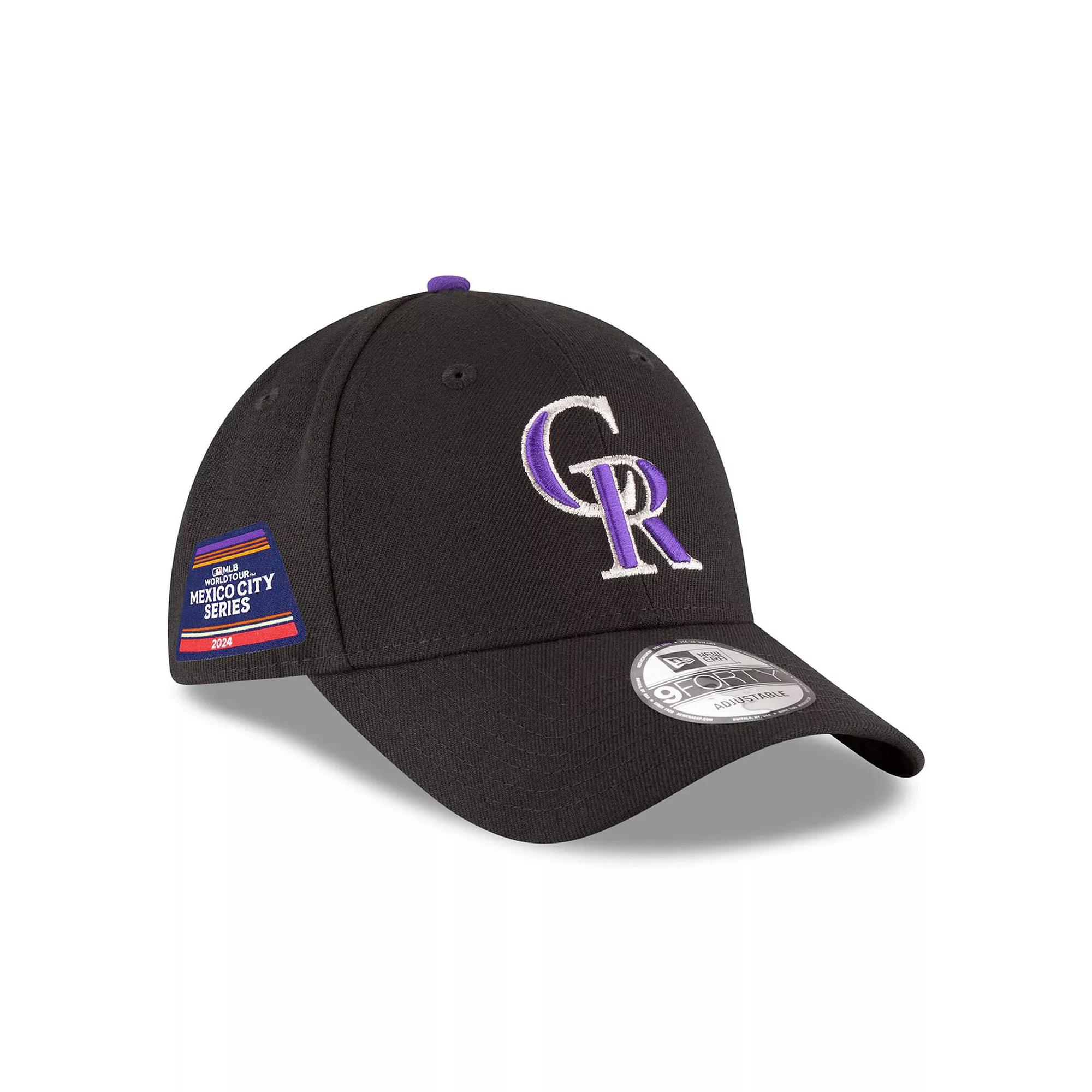 Men's New Era Black Colorado Rockies 2024 MLB World Tour Mexico City Series 9FORTY Adjustable Hat Product Image
