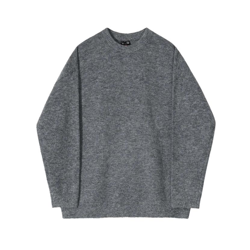 RT No. 10182 GRAY KNITTED PULLOVER SWEATER Product Image