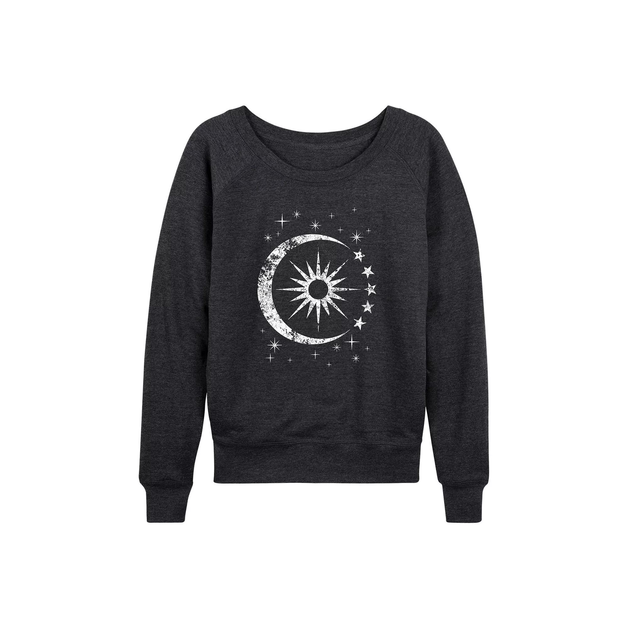 Women's Aunt Life Script French Terry Long Sleeve Tee, Girl's,  Product Image