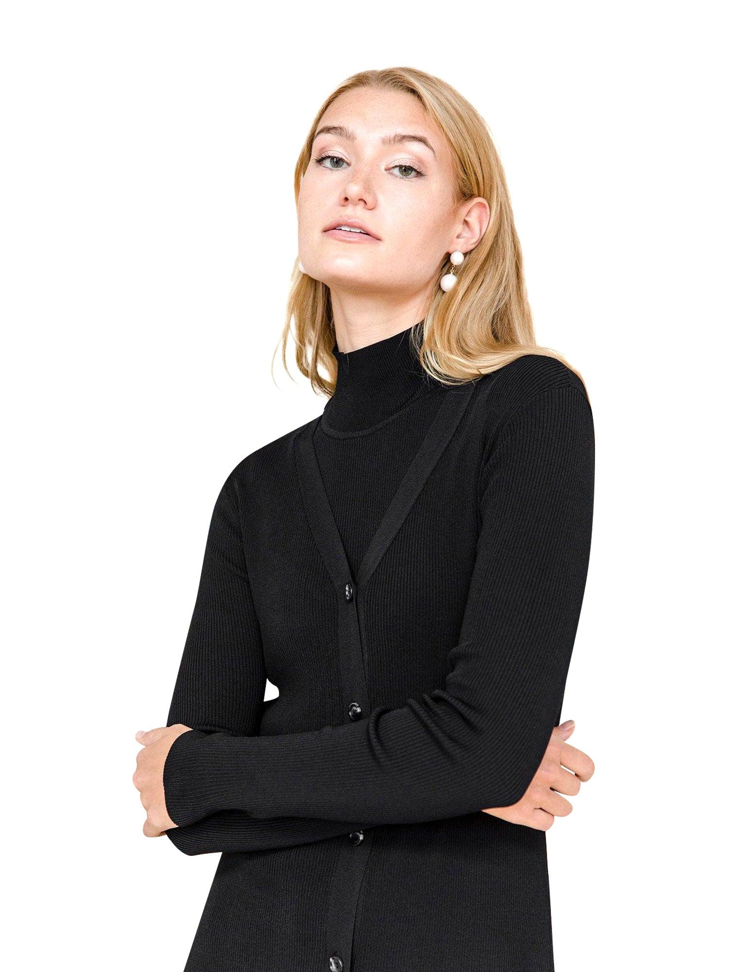 Apparalel Ribbed Cardigan Dress Product Image