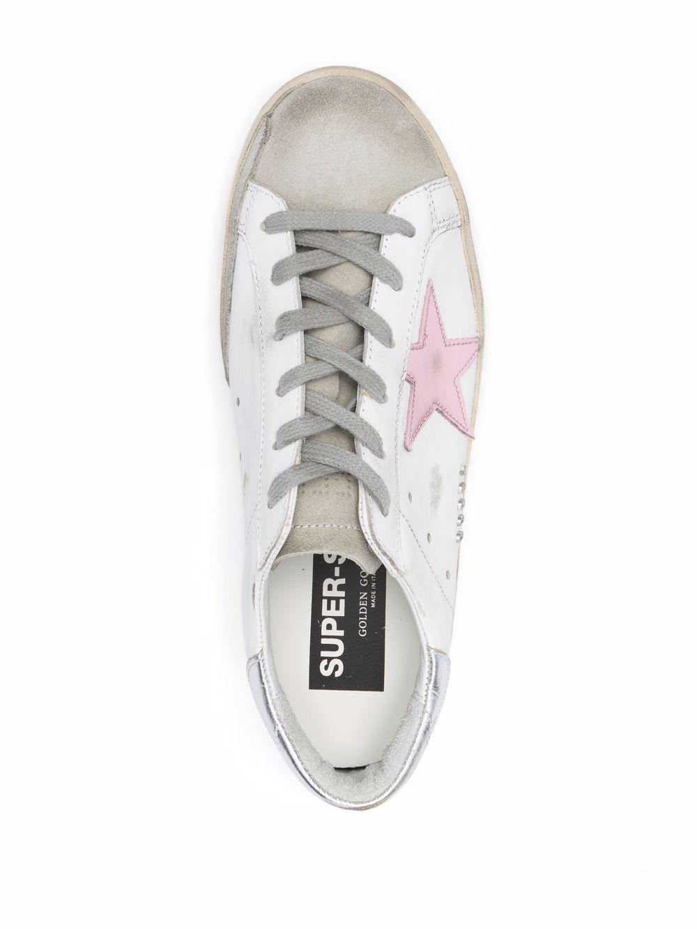 star-patch leather low-top sneakers  Product Image