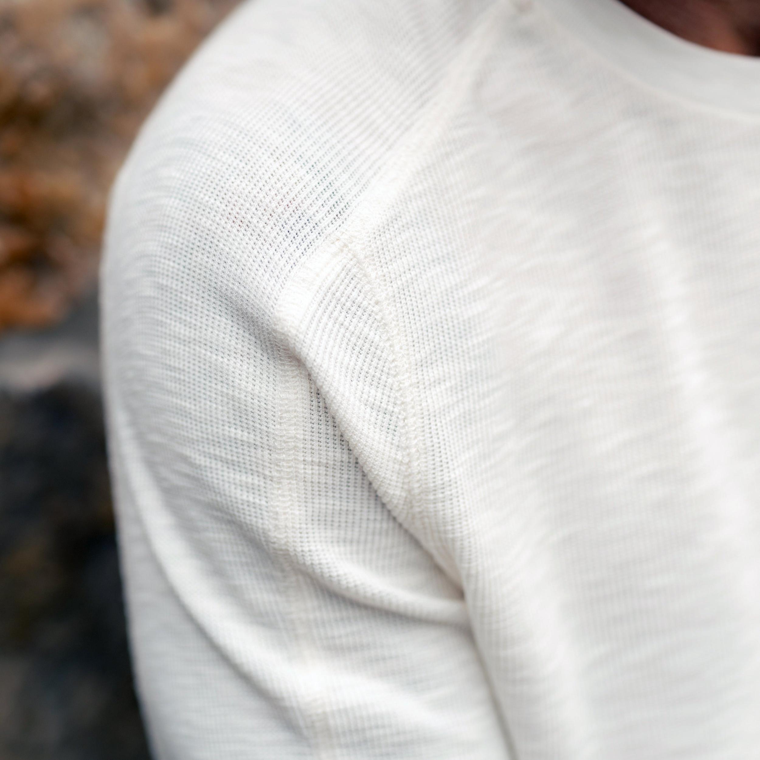 Clint Waffle Cotton Crew - Antique White Product Image