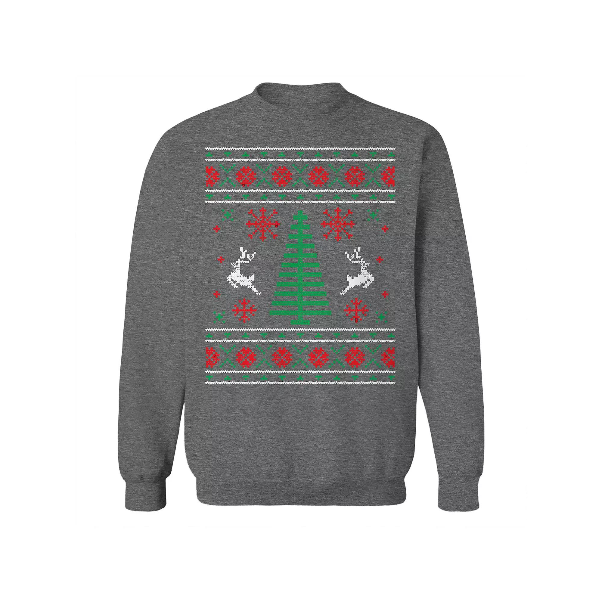 Men's Ugly Knitted Christmas Sweater Graphic Sweatshirt, Adult Unisex,  Product Image