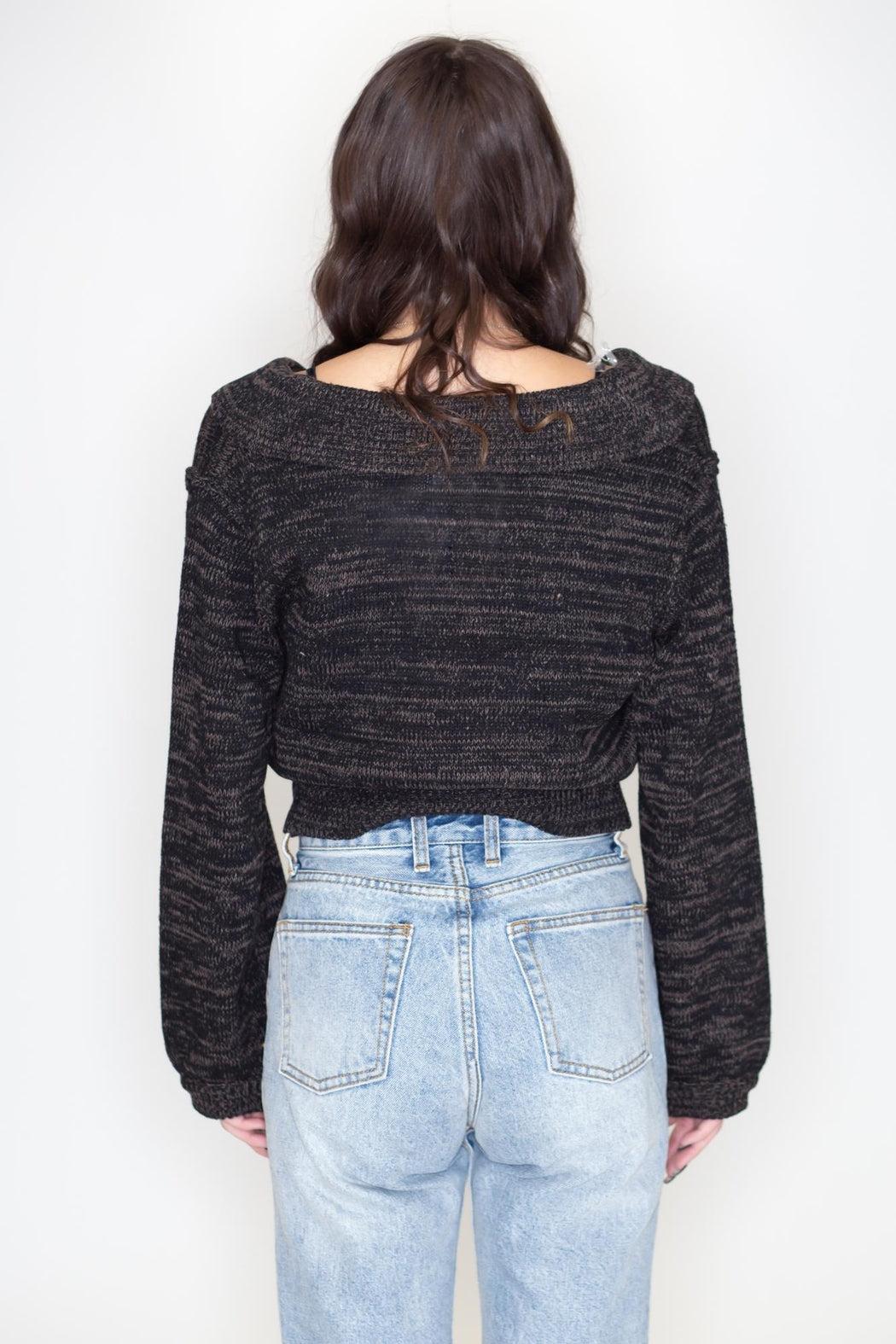 Collared Crop Sweater Product Image