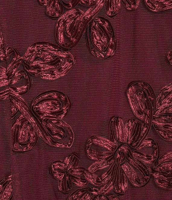 R & M Richards 3/4 Sleeve Crew Neck Embroidered Soutache 3-Piece Pant Set Product Image