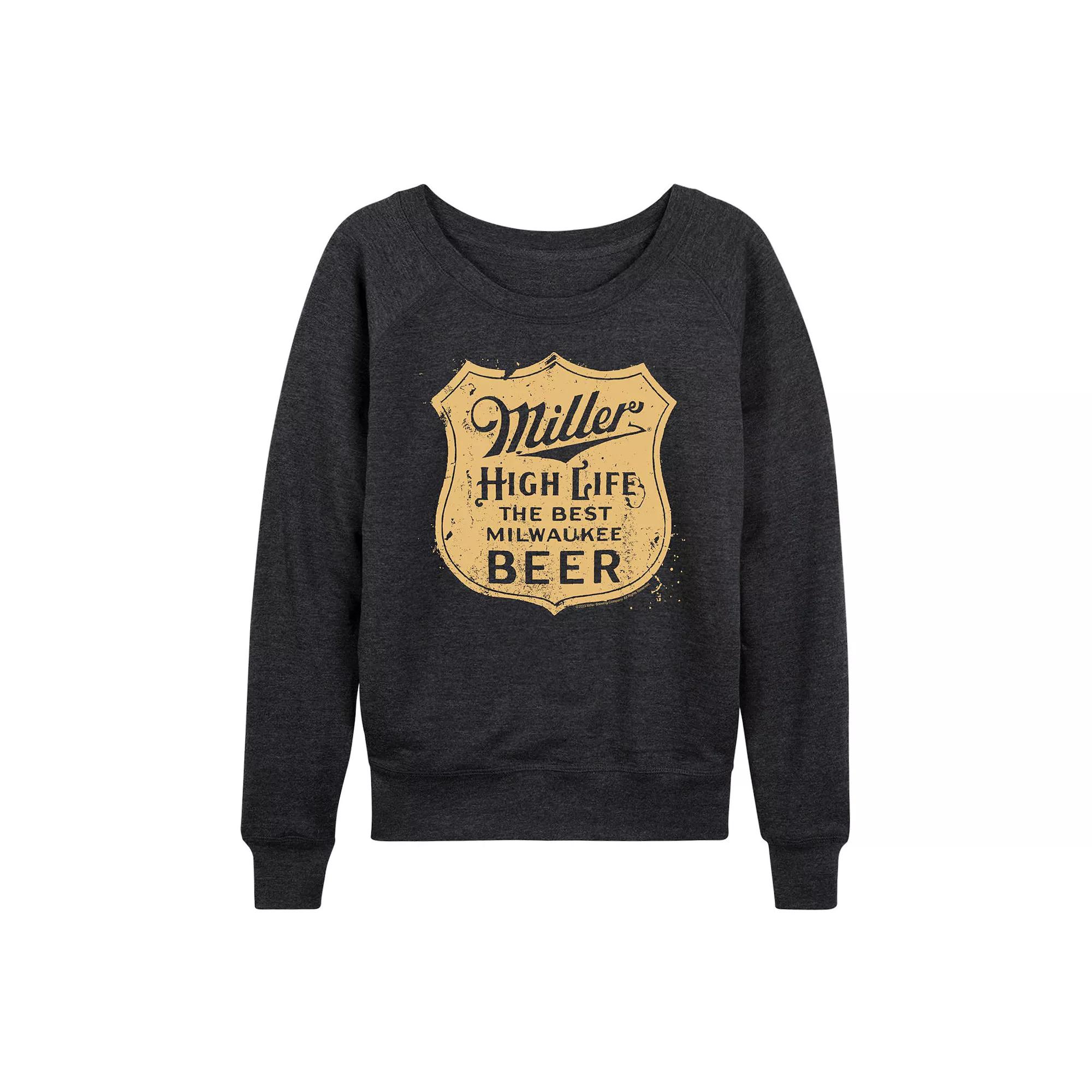 Women's Miller High Life Vintage Crest Lightweight French Terry Sweatshirt,  Product Image