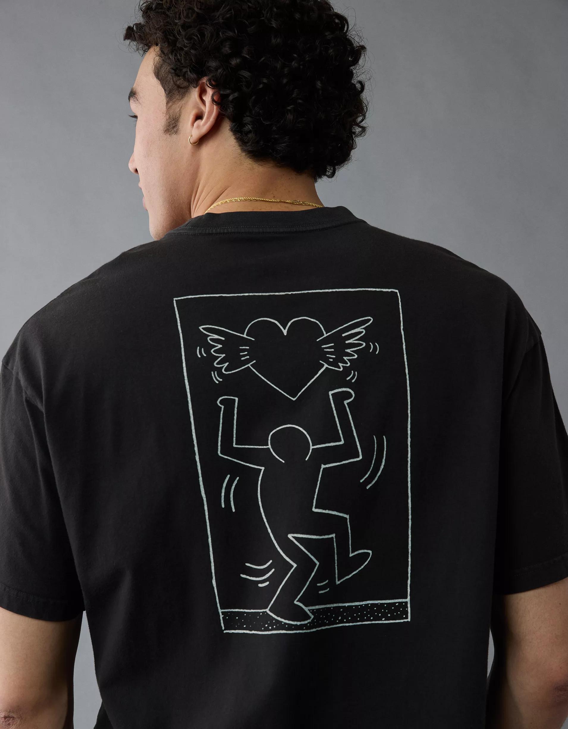 AE Boxy Keith Haring Graphic T-Shirt Product Image