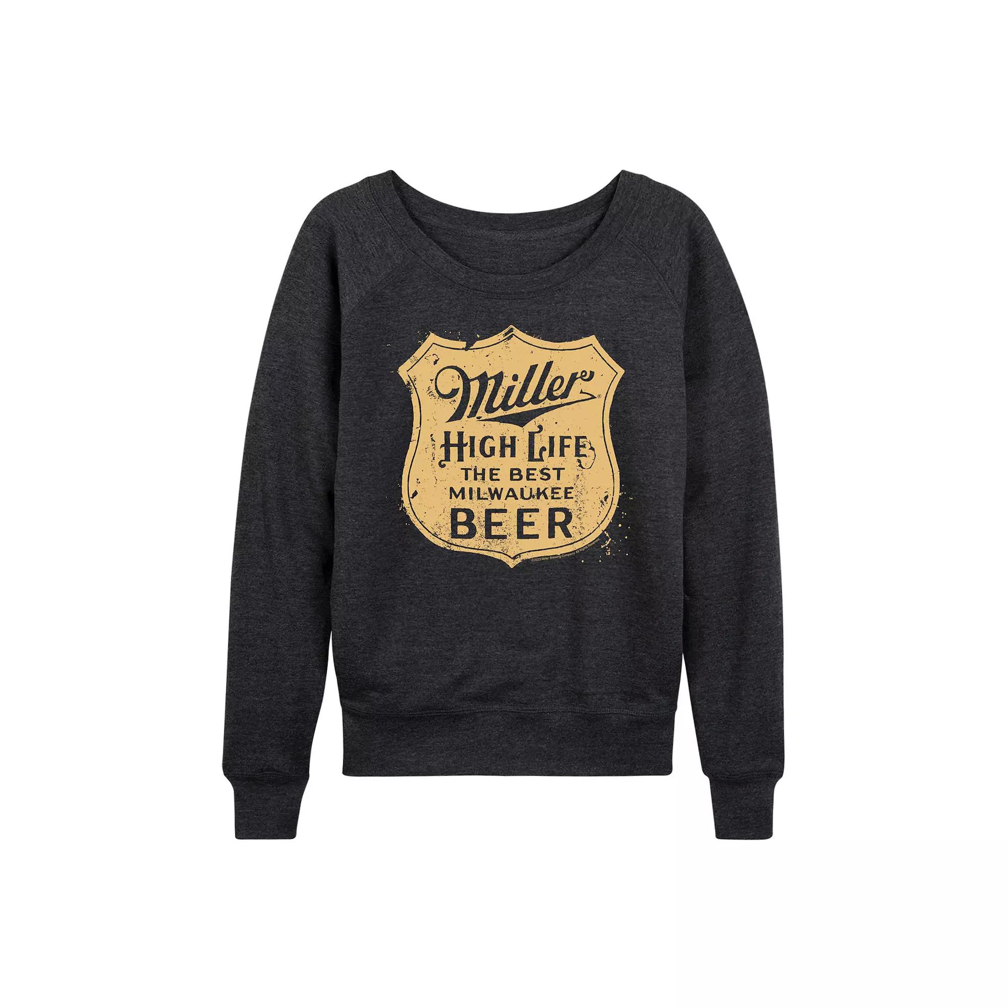 Women's Miller High Life Vintage Crest Lightweight French Terry Sweatshirt,  Product Image