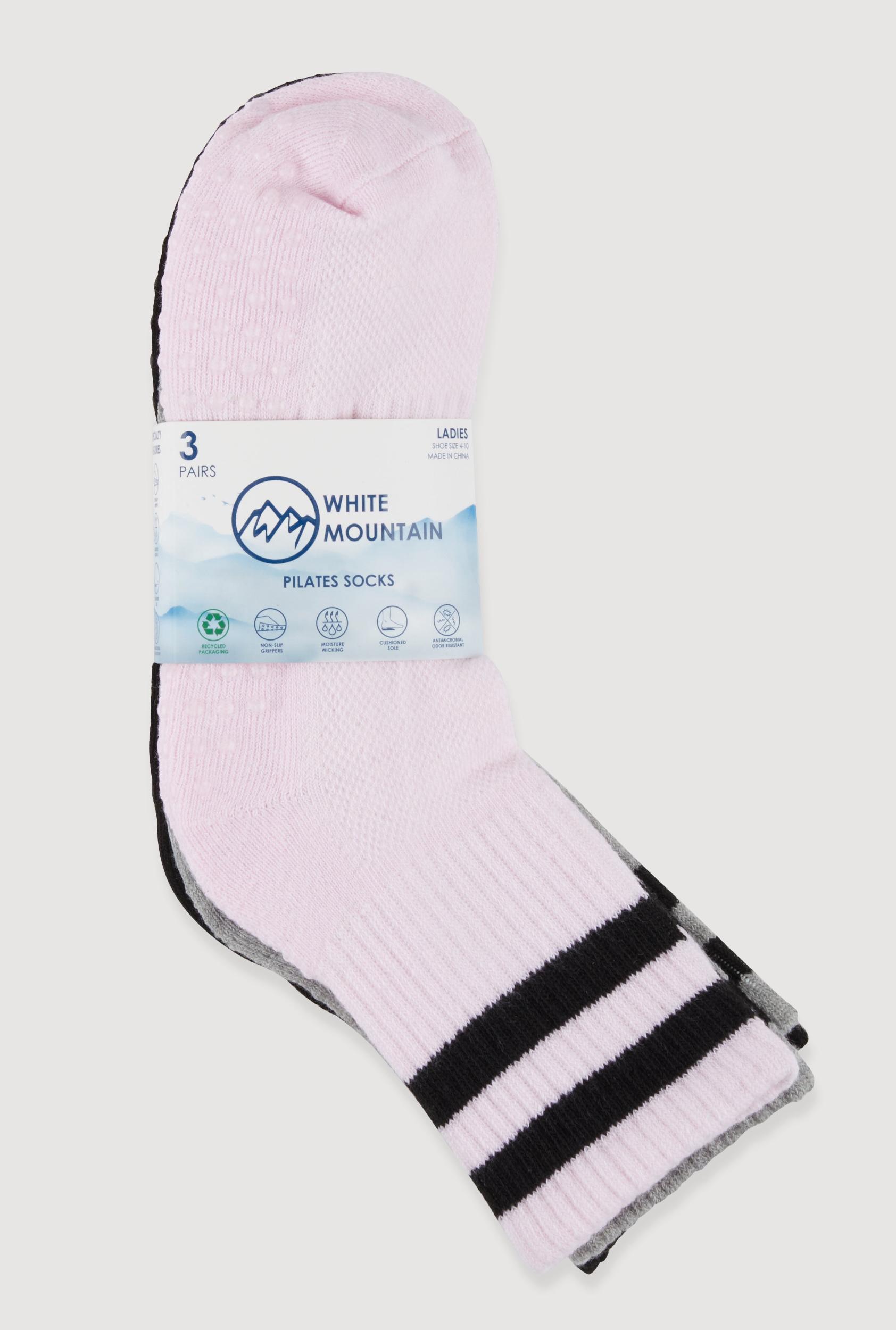 Varsity Stripe Pilates Crew Socks 3 Pack Size 4-10 Female Product Image